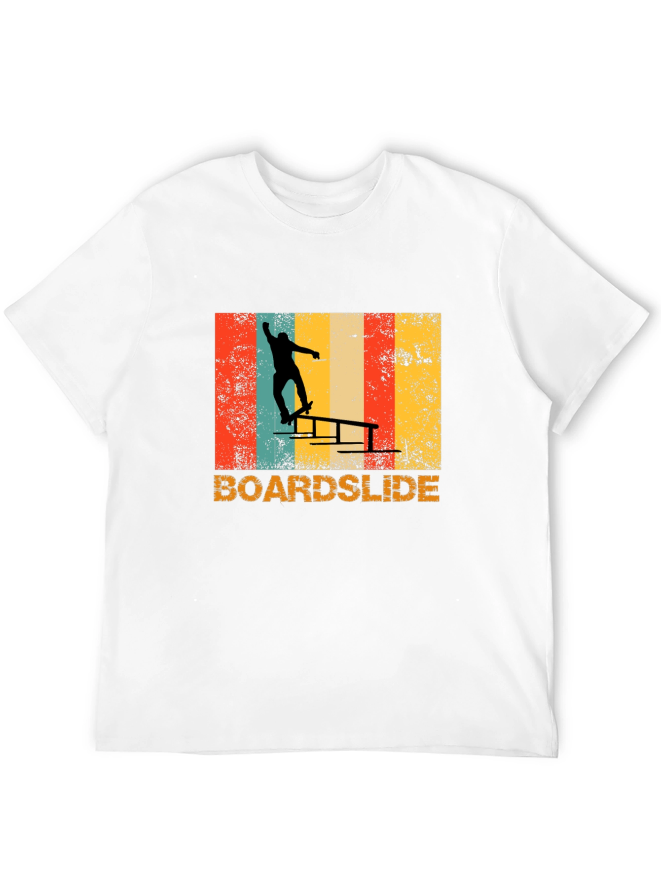 Retro Boardslide Skateboard T-Shirt - Black