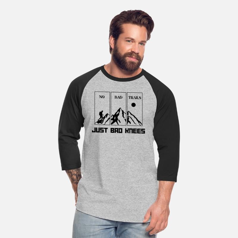 No Bad Trails Just Bad Knees Hiking T-Shirt