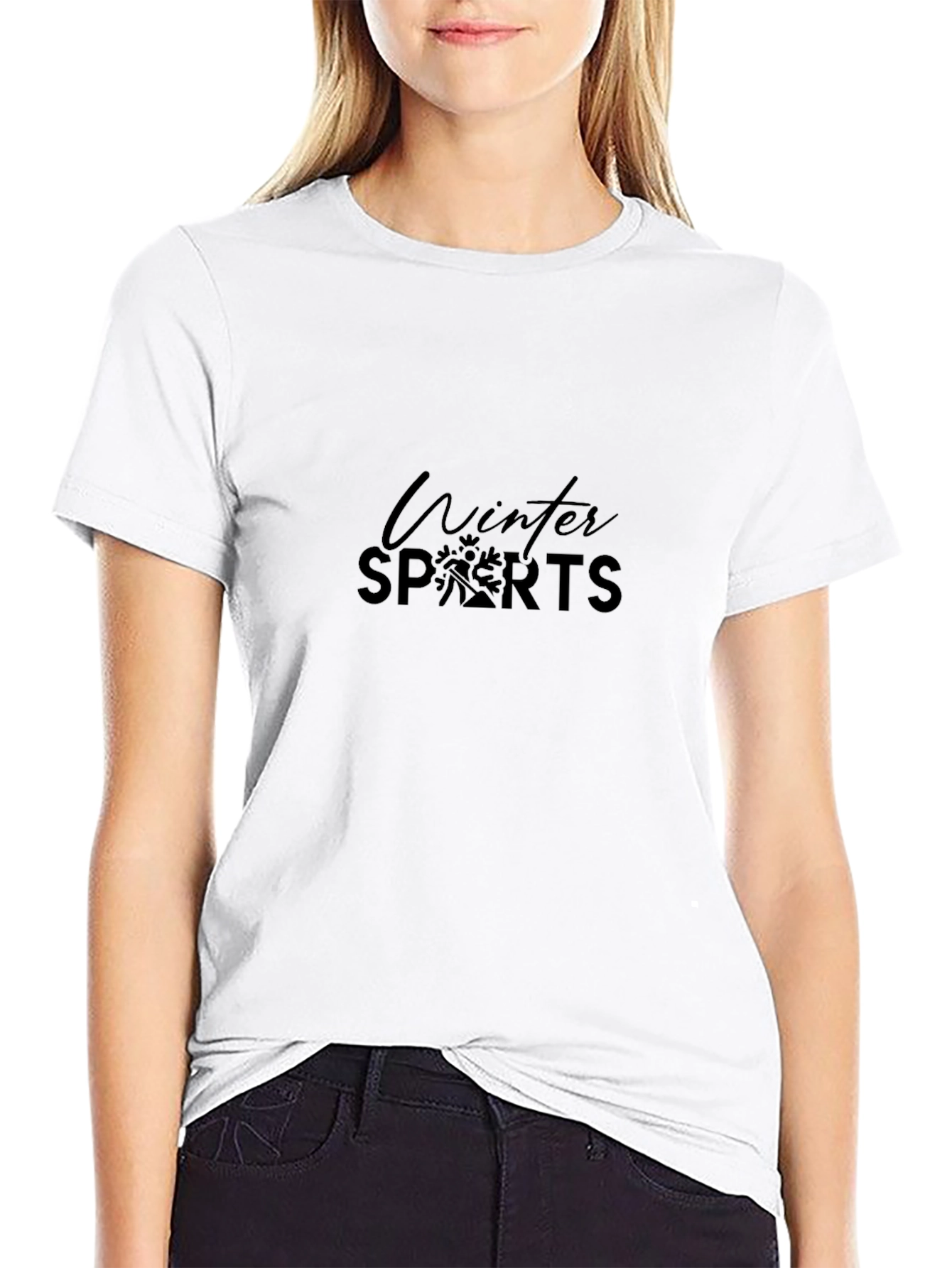Winter Sports Black Graphic Tee