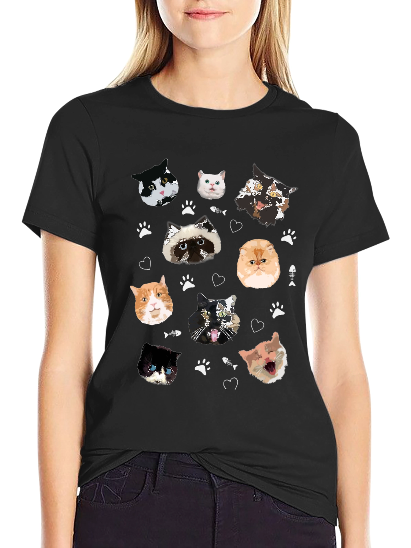 Cool Cats T-Shirt - Funny Cat Faces!