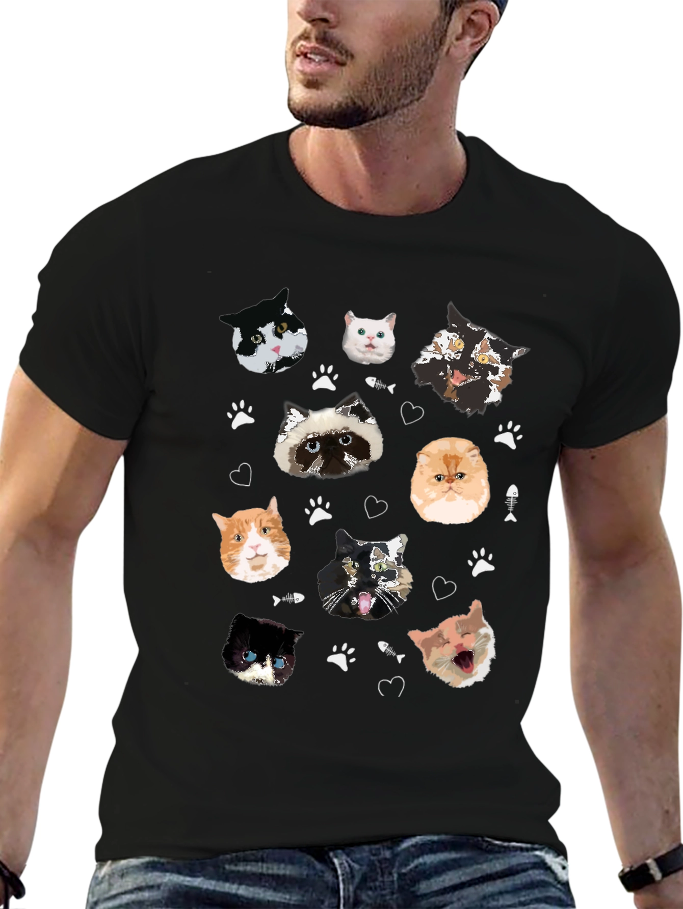 Cool Cats T-Shirt - Funny Cat Faces!