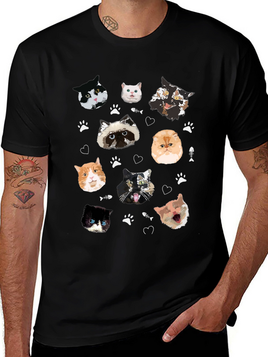 Cool Cats T-Shirt - Funny Cat Faces!