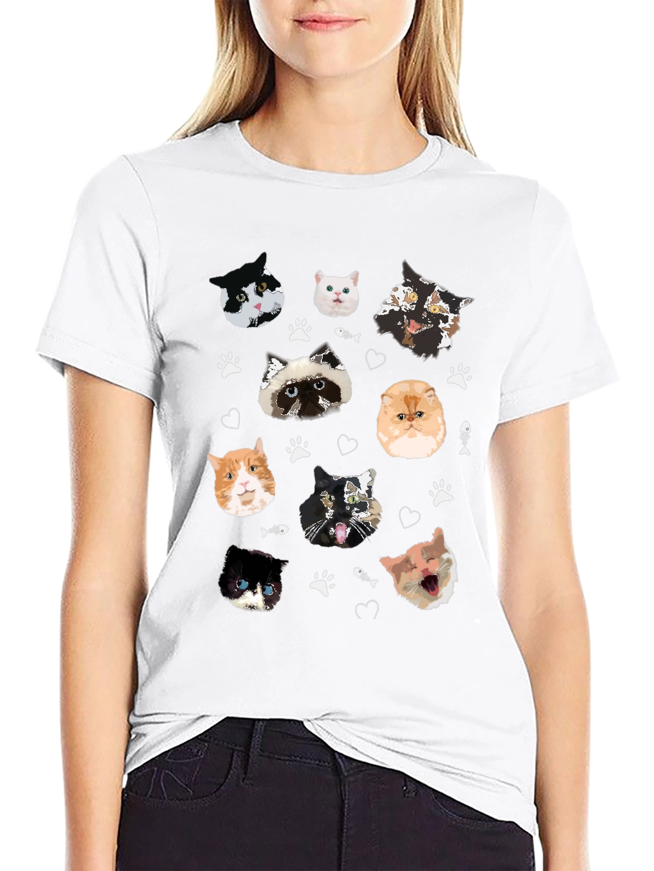 Cool Cats T-Shirt - Funny Cat Faces!