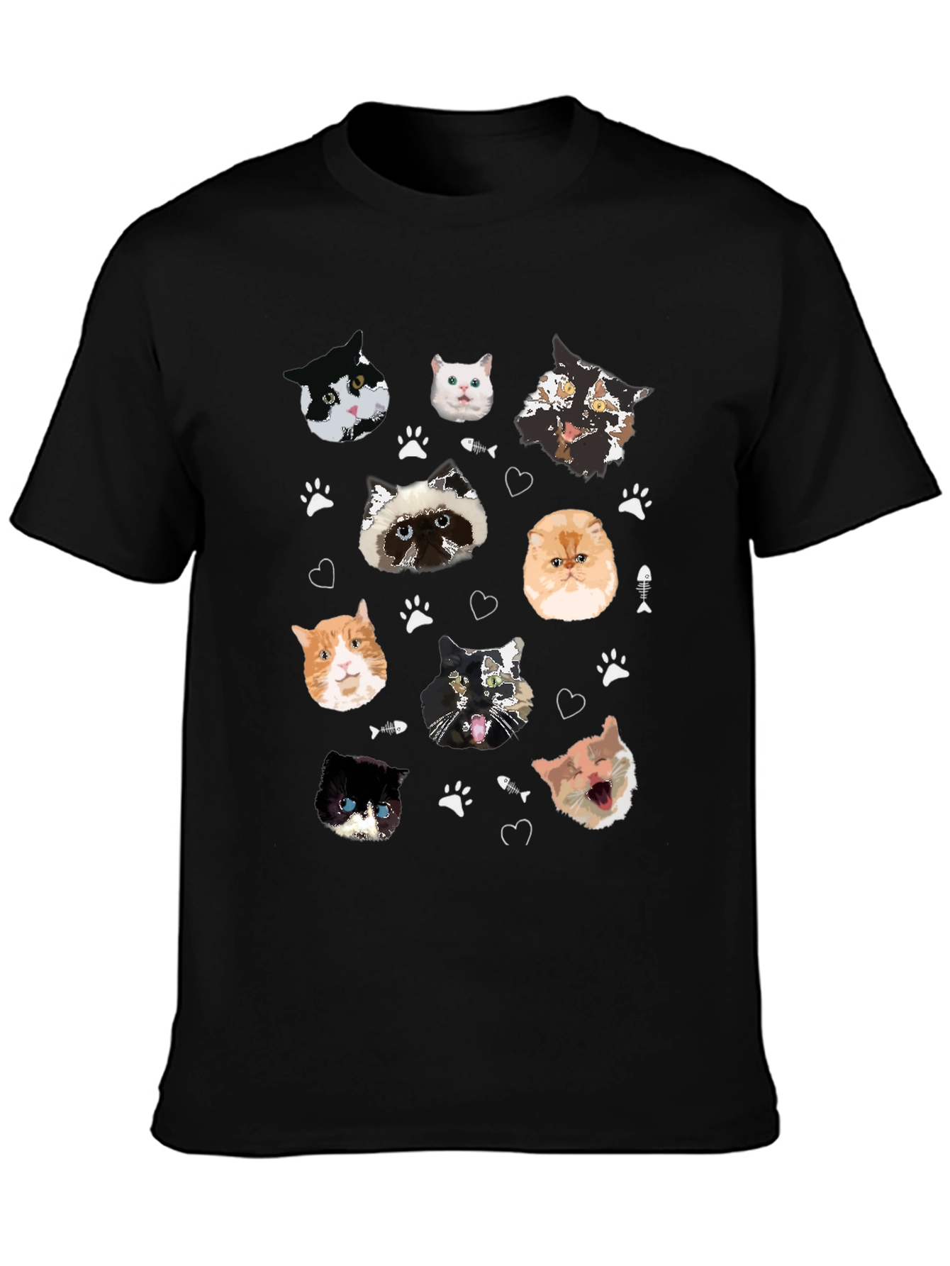 Cool Cats T-Shirt - Funny Cat Faces!