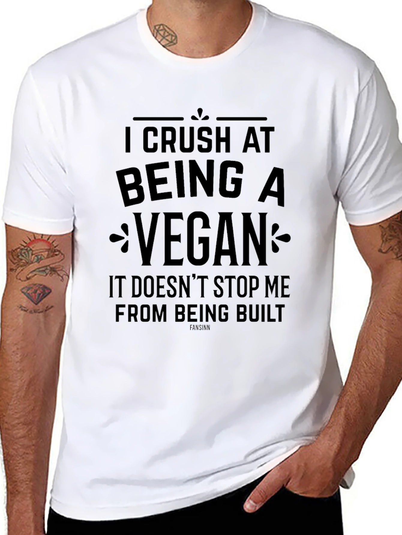 I Crush At Being A Vegan Graphic T-Shirt