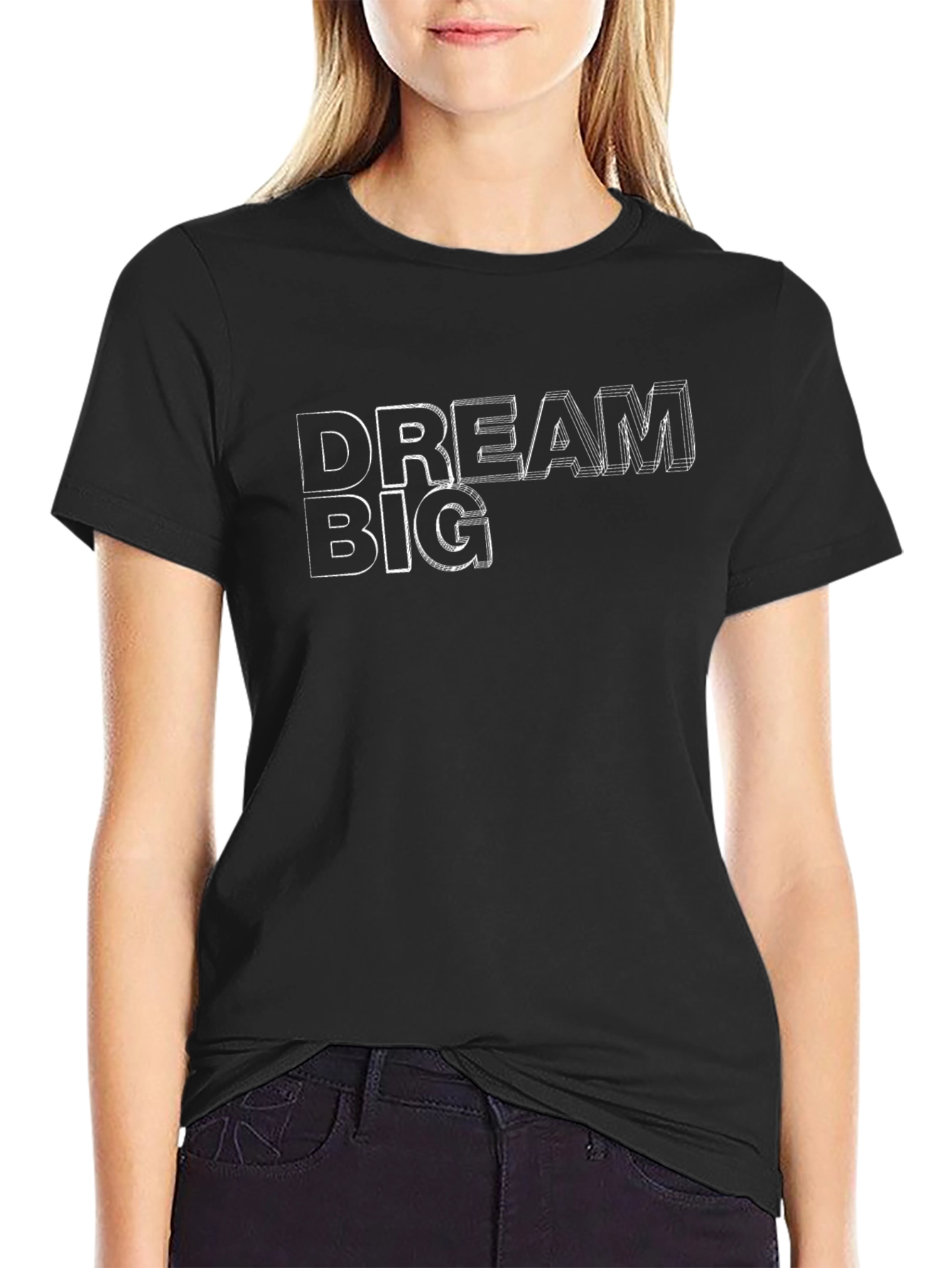 Dream Big Black Graphic T-Shirt