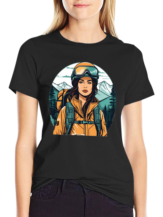 Hiking Girl Graphic Tee - Adventure Ready Shirt