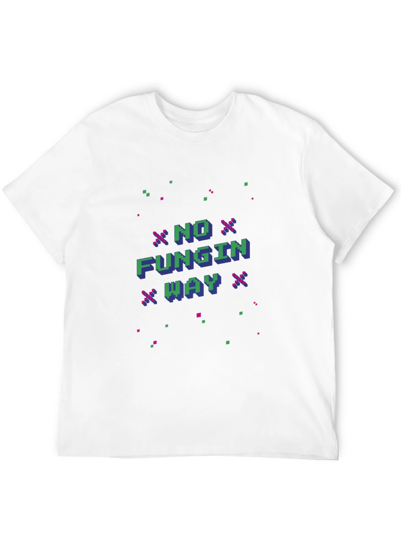 No Fungin Way Pixel Art Black T-Shirt