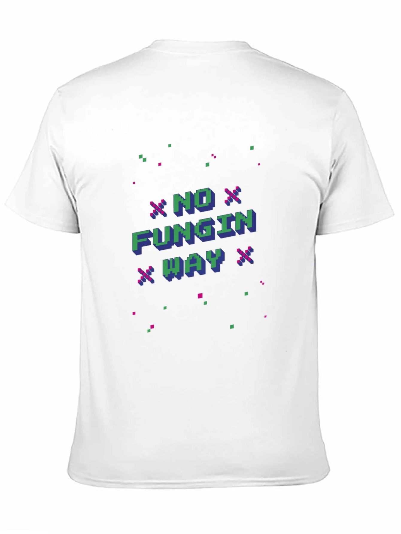 No Fungin Way Pixel Art Black T-Shirt