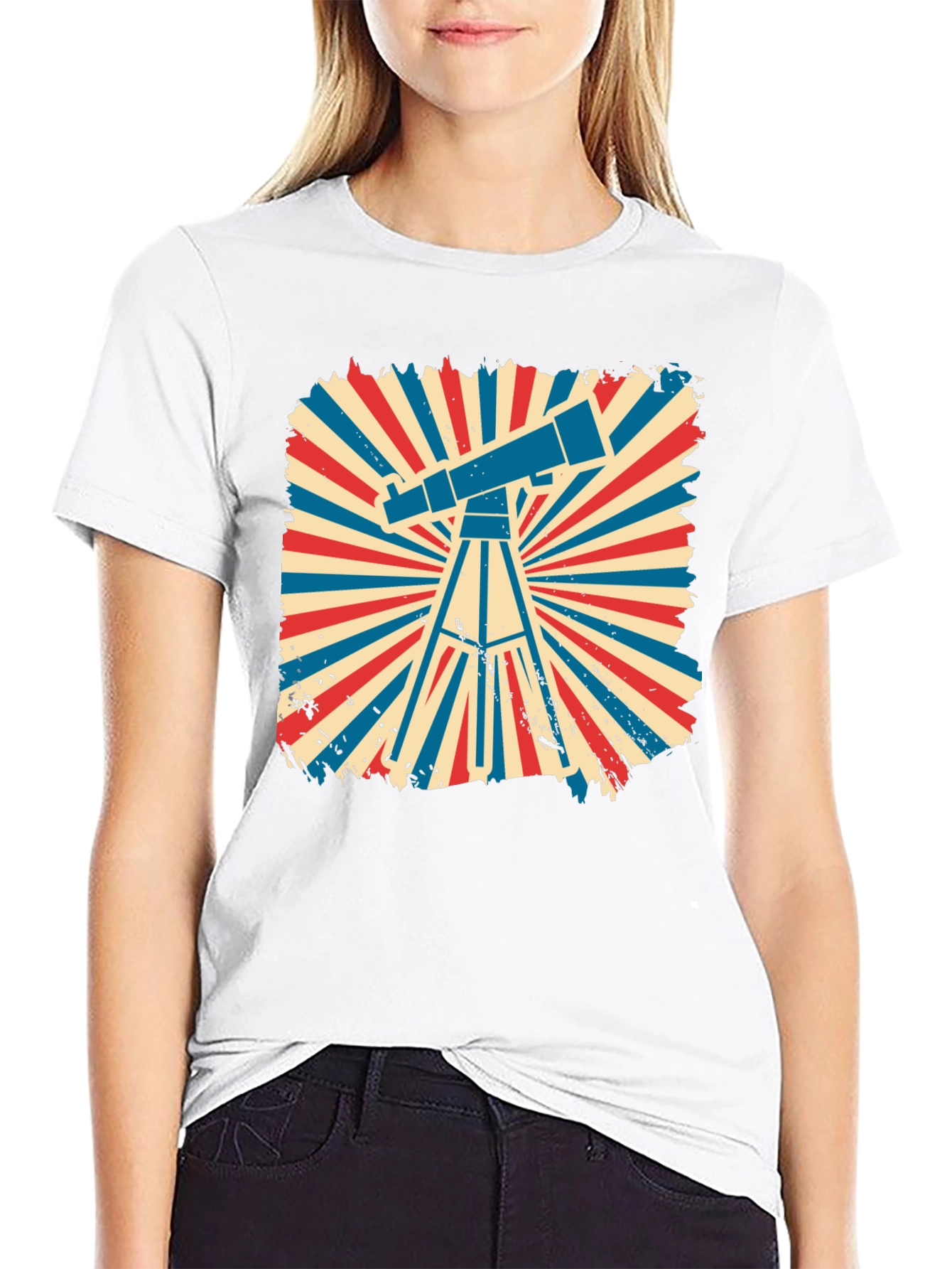 Telescope Graphic Tee - Retro Design