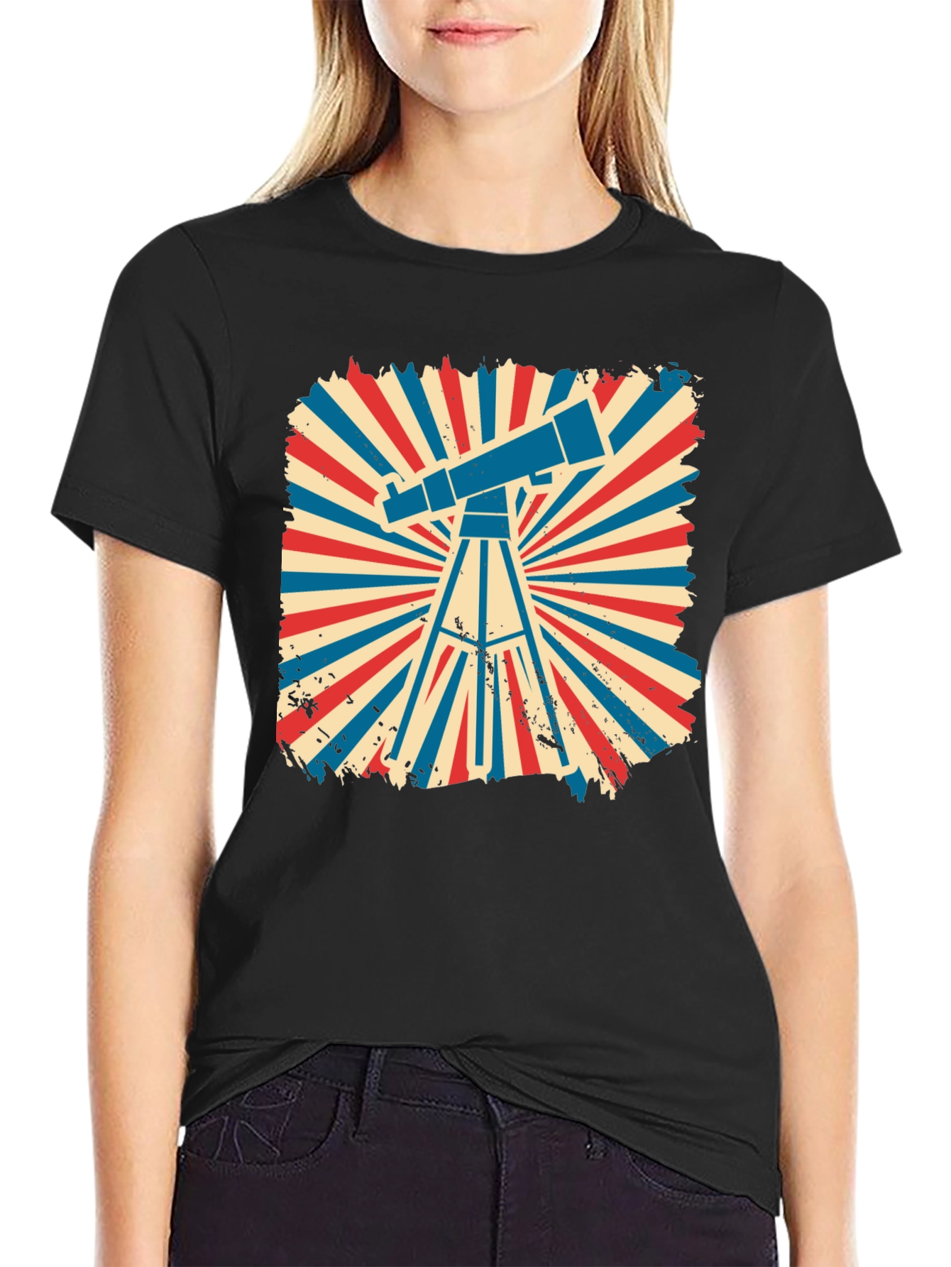 Telescope Graphic Tee - Retro Design