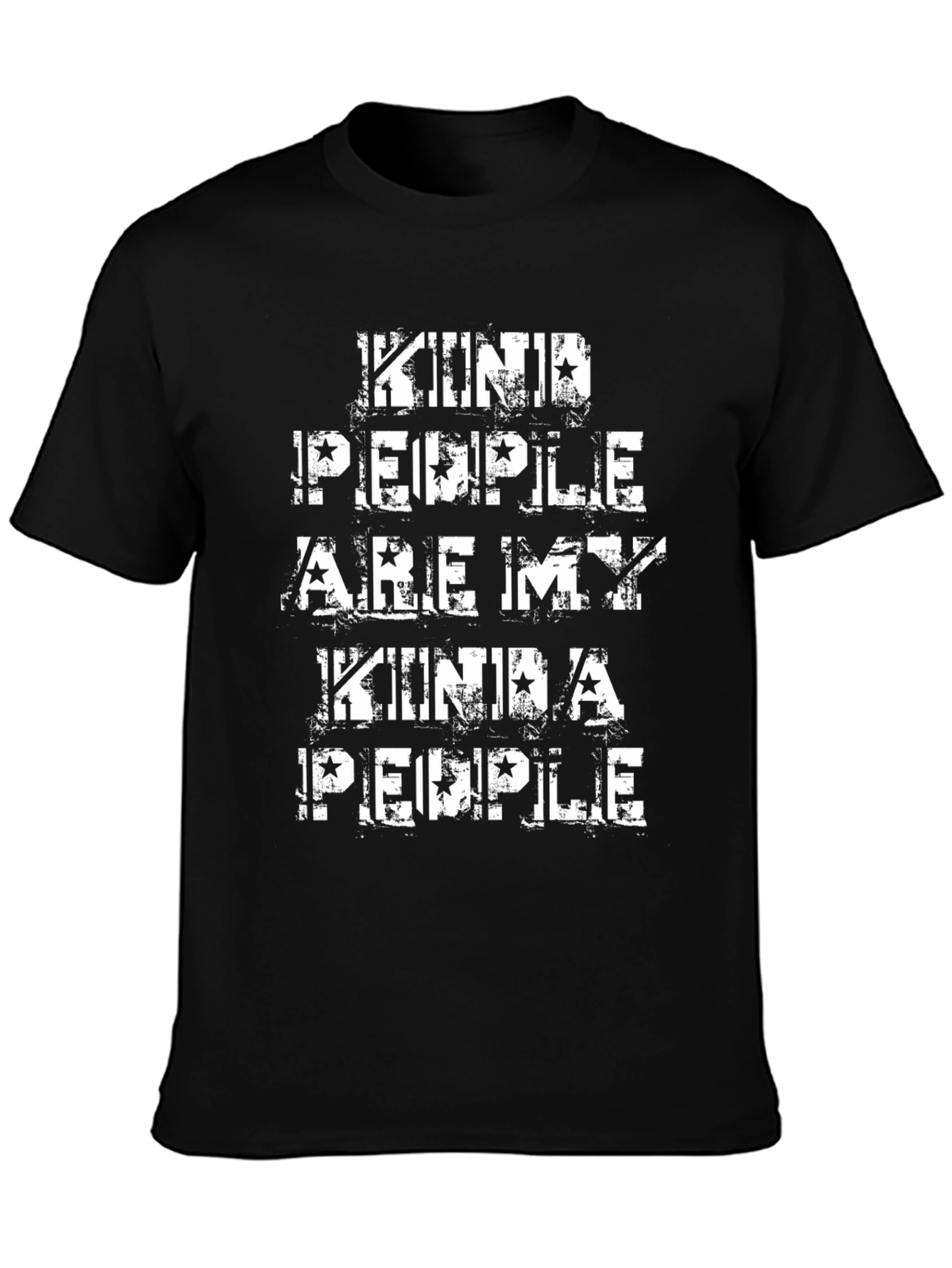 Kind People Graphic Tee - Black Cotton T-Shirt