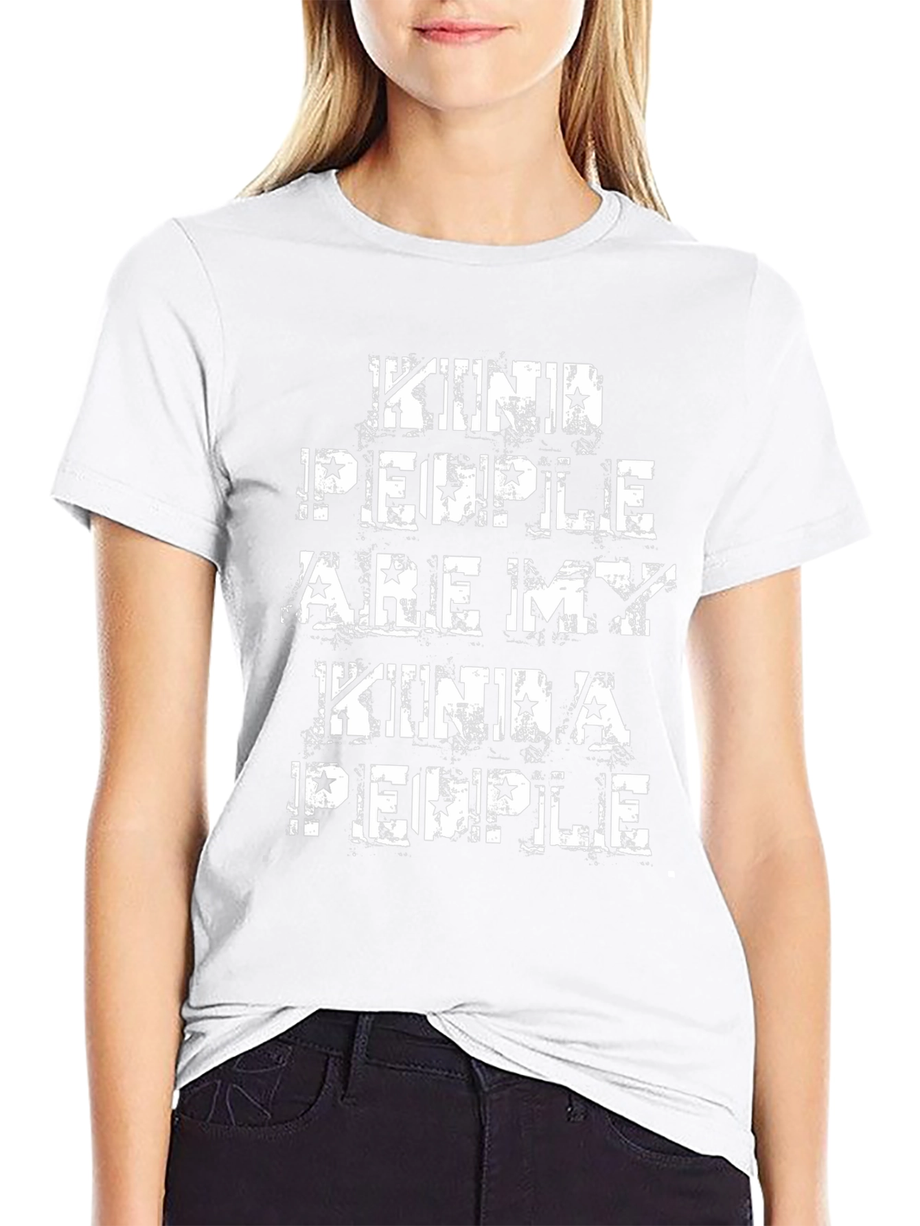 Kind People Graphic Tee - Black Cotton T-Shirt