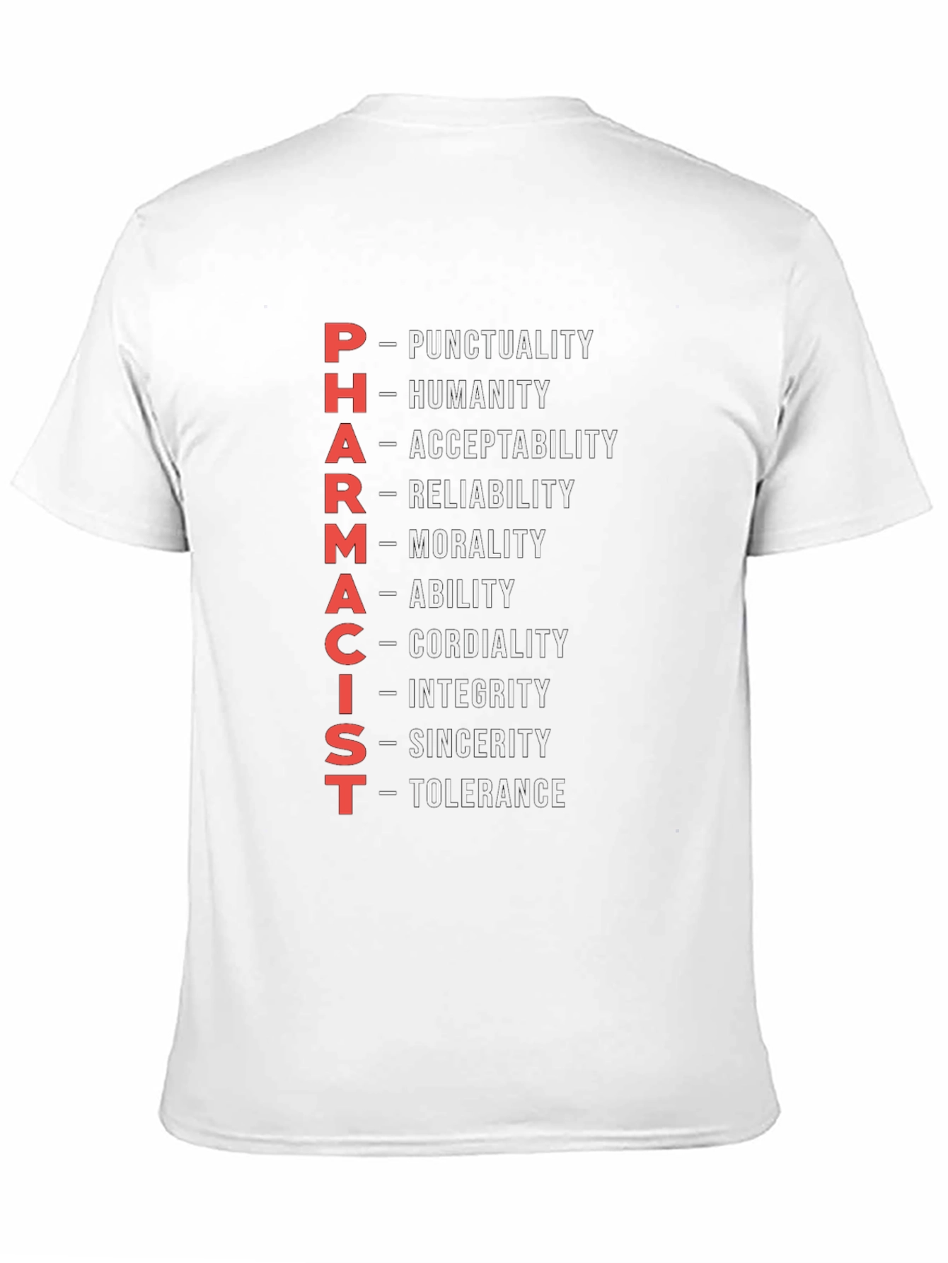 Pharmacist Qualities Black Graphic Tee