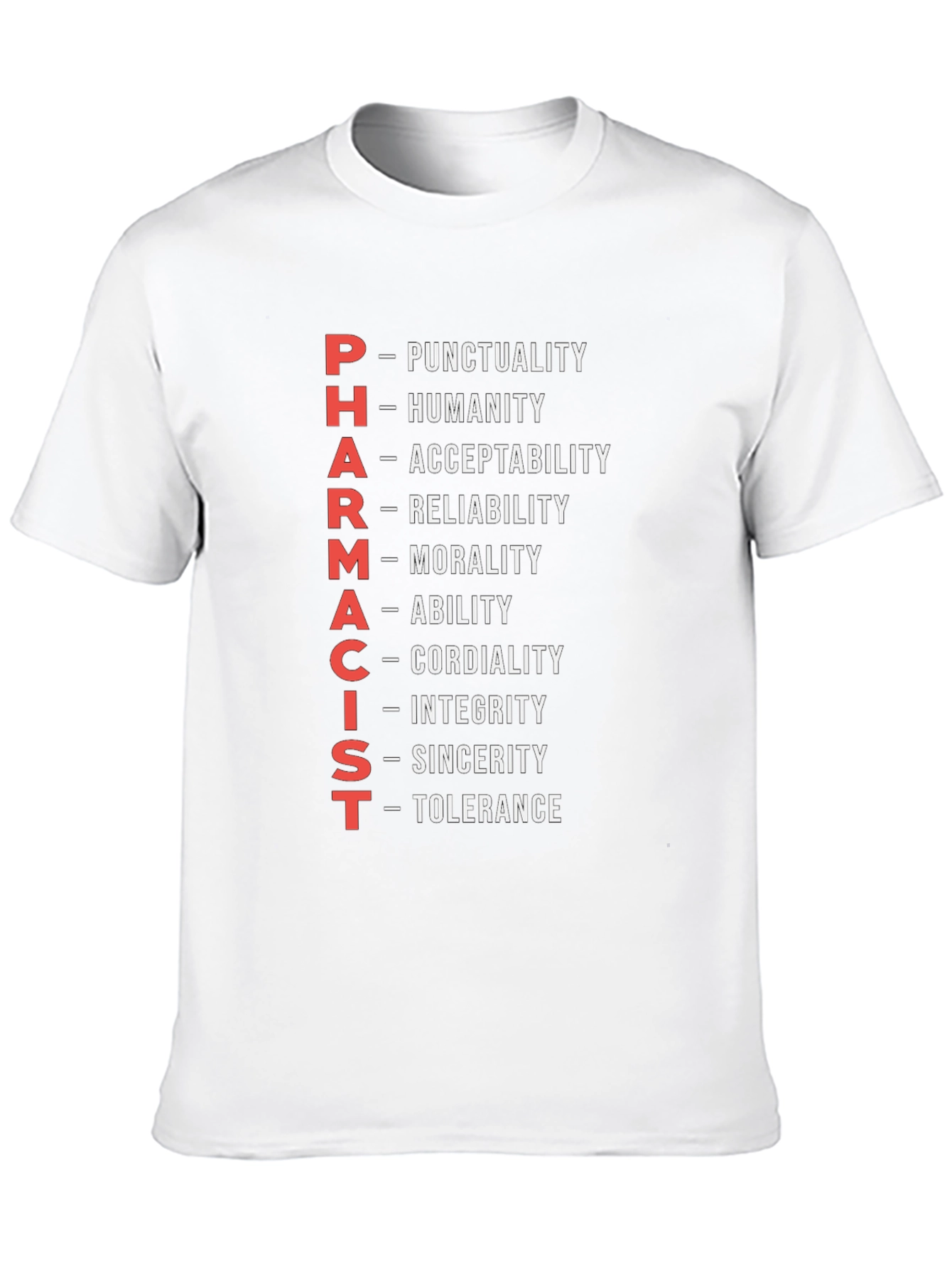 Pharmacist Qualities Black Graphic Tee