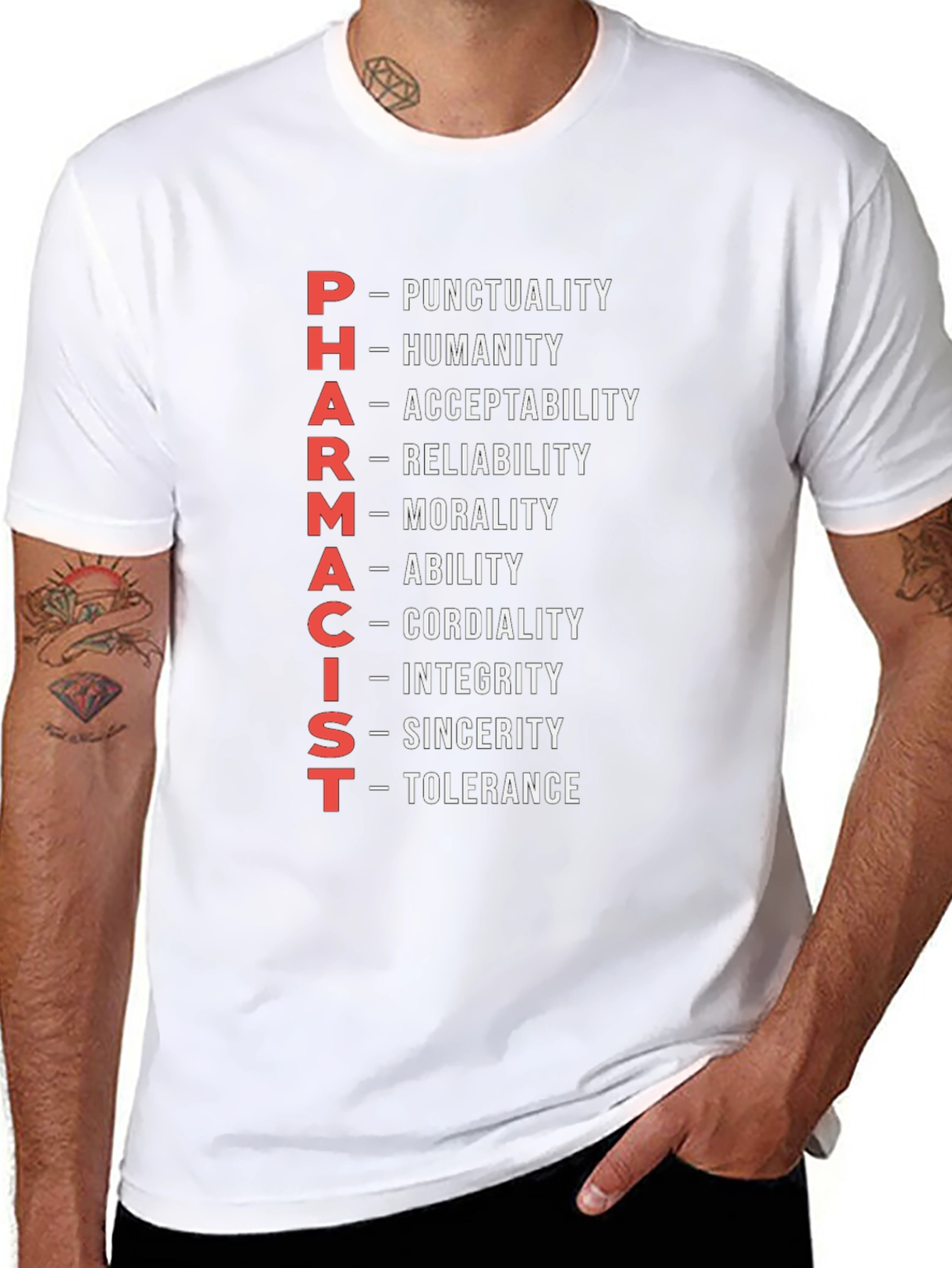 Pharmacist Qualities Black Graphic Tee