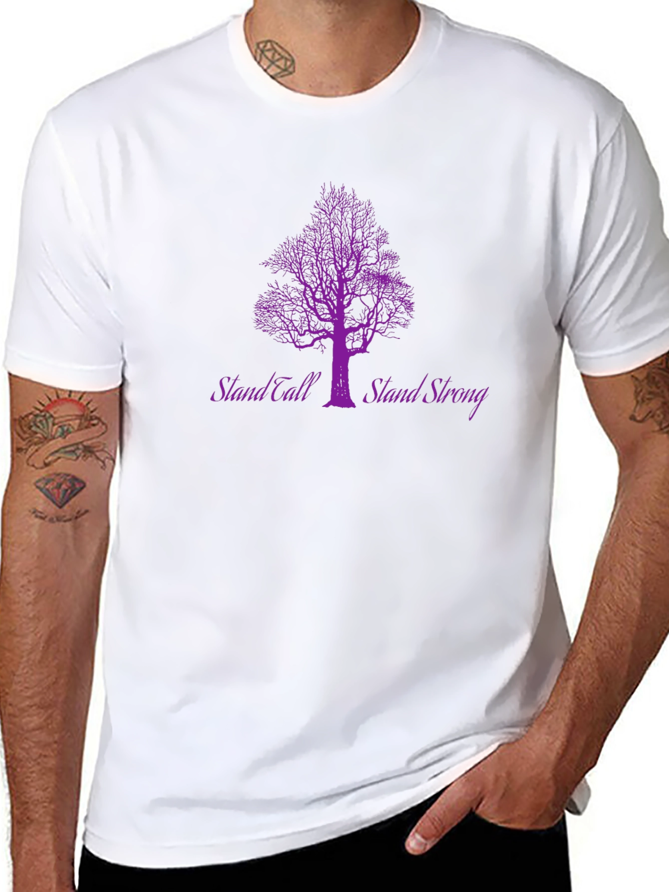 Stand Tall Stand Strong Tree Graphic T-Shirt