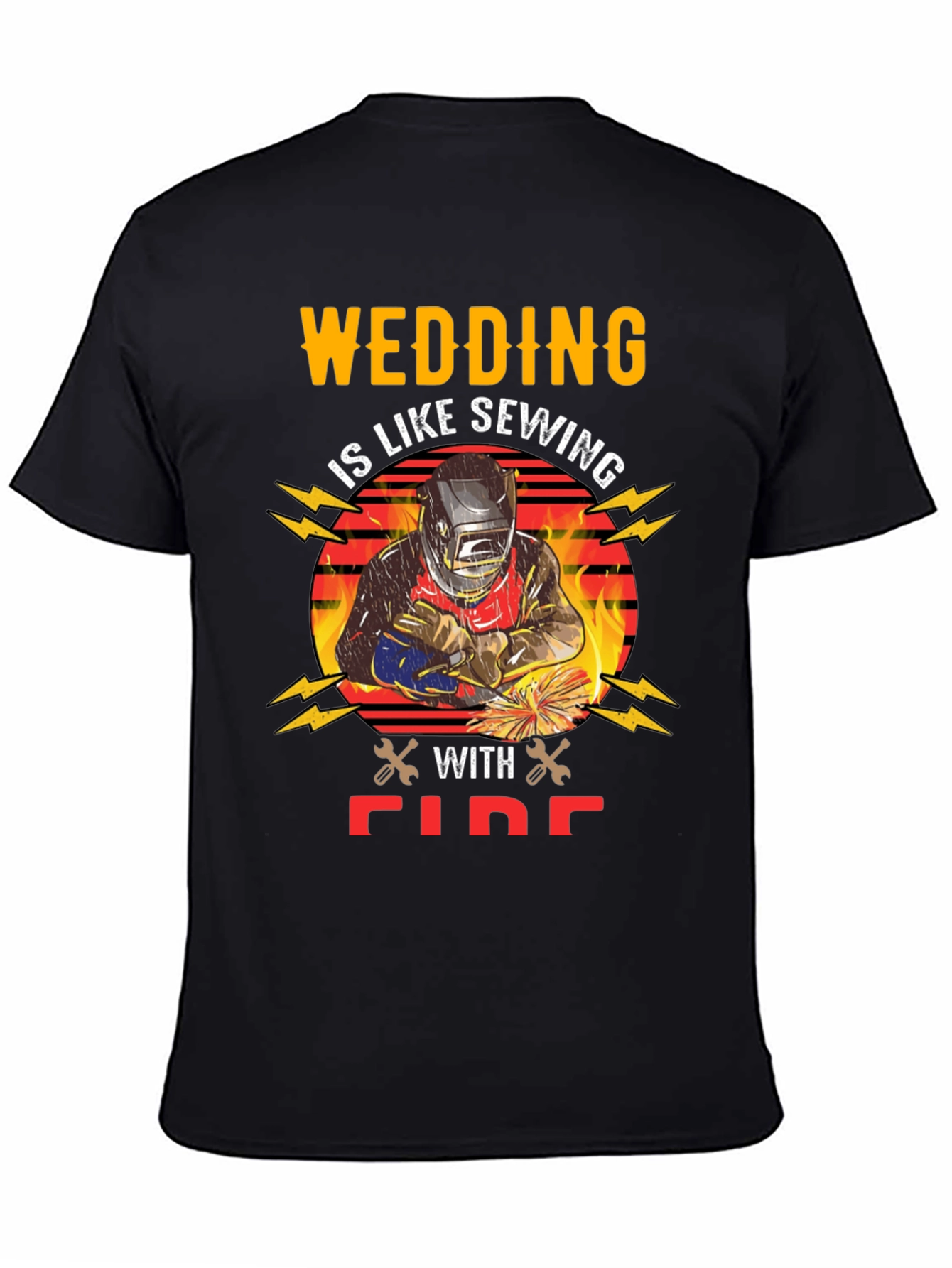Wedding Sewing With Fire T-Shirt