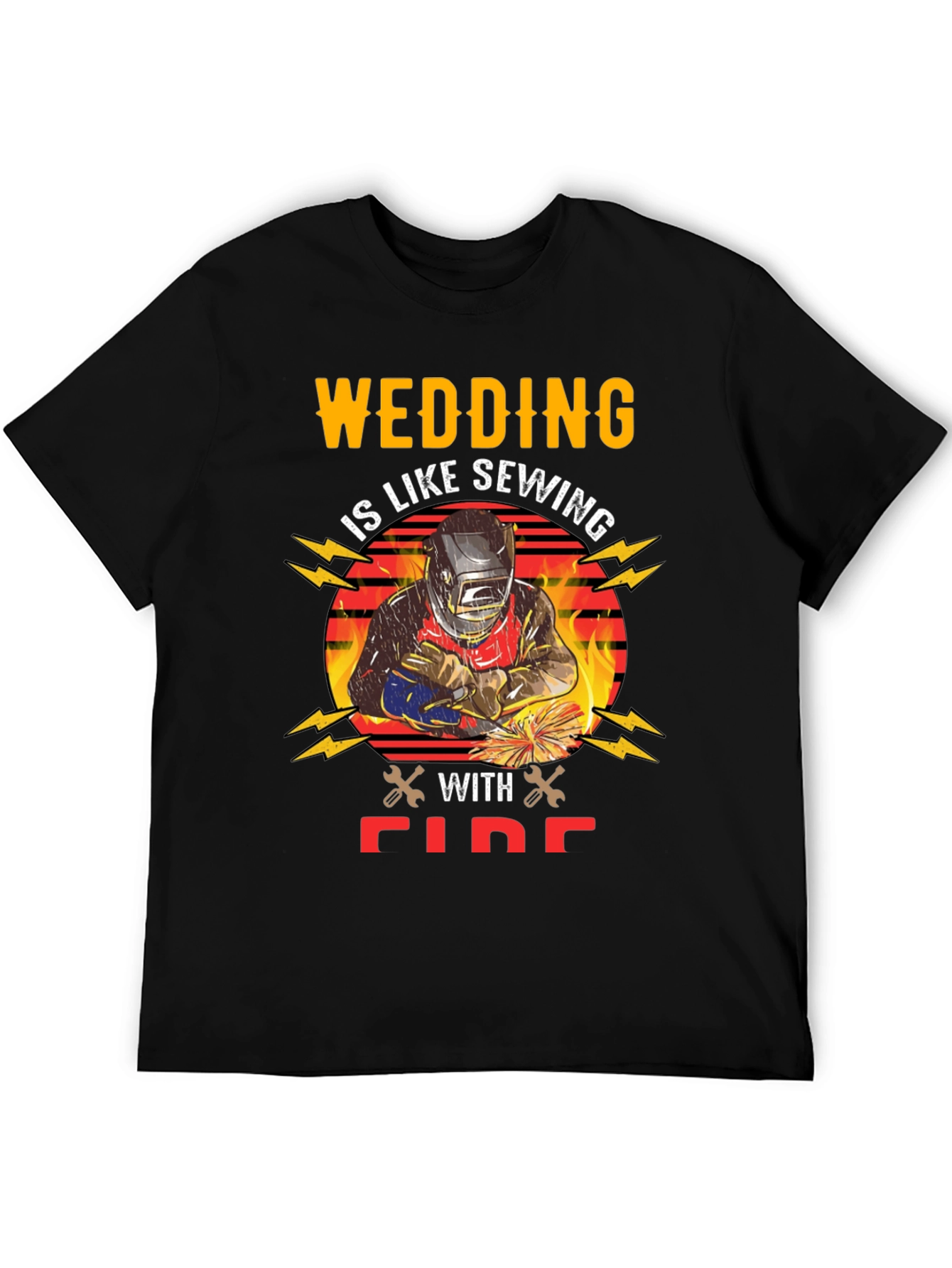 Wedding Sewing With Fire T-Shirt