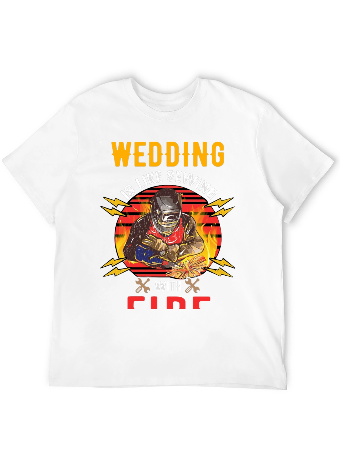 Wedding Sewing With Fire T-Shirt