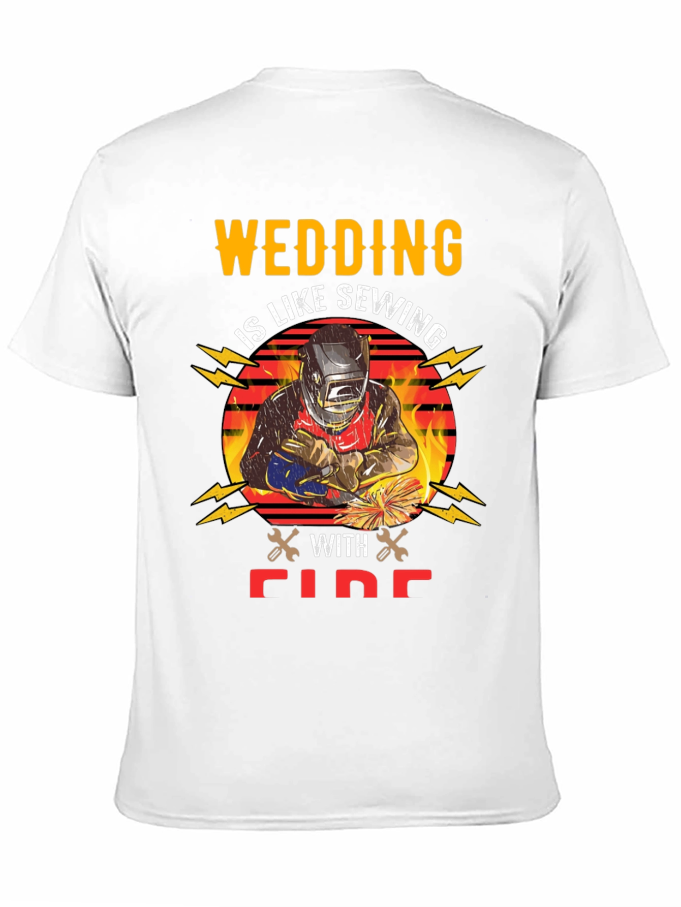 Wedding Sewing With Fire T-Shirt