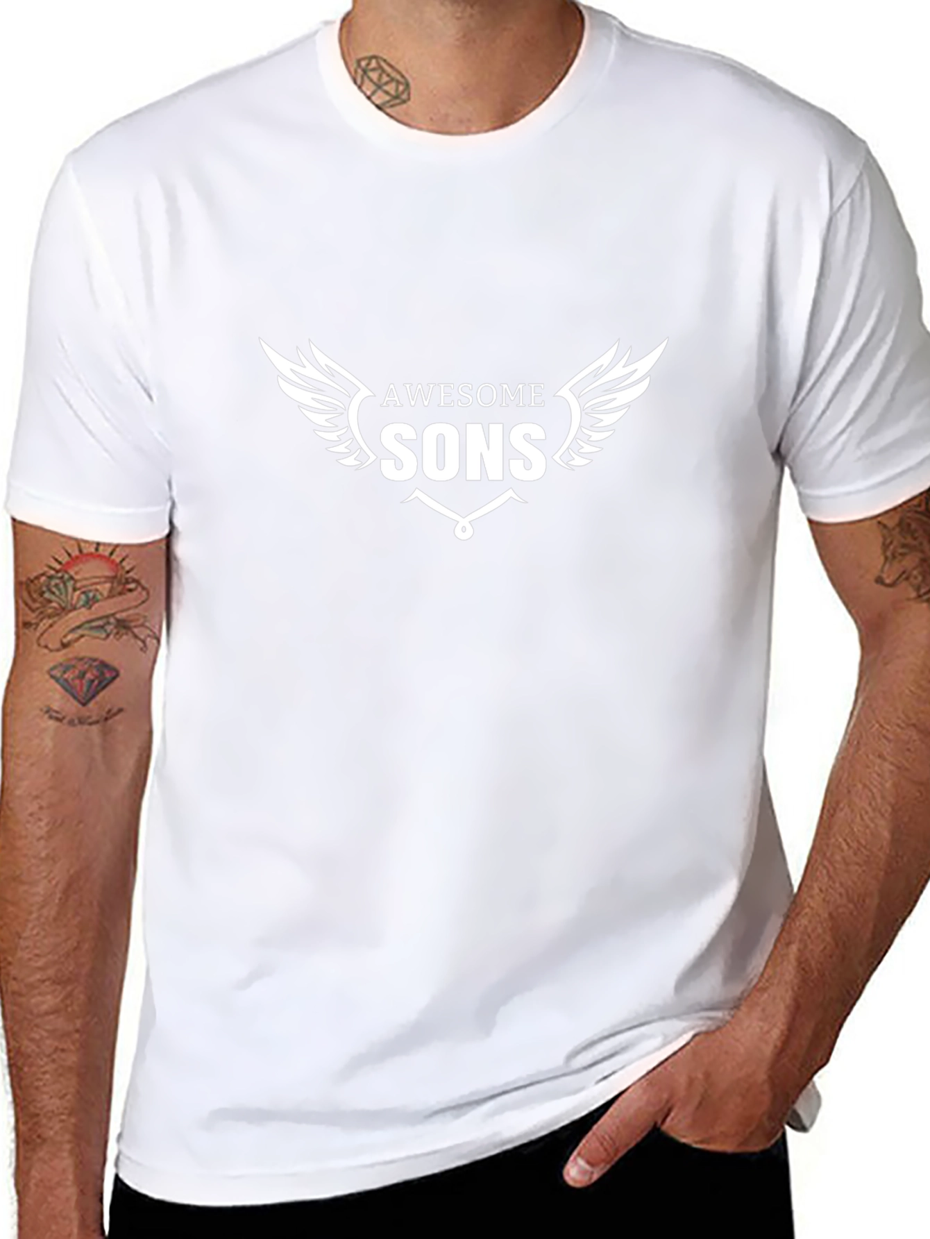 Awesome Sons Graphic Tee - Black Cotton T-Shirt
