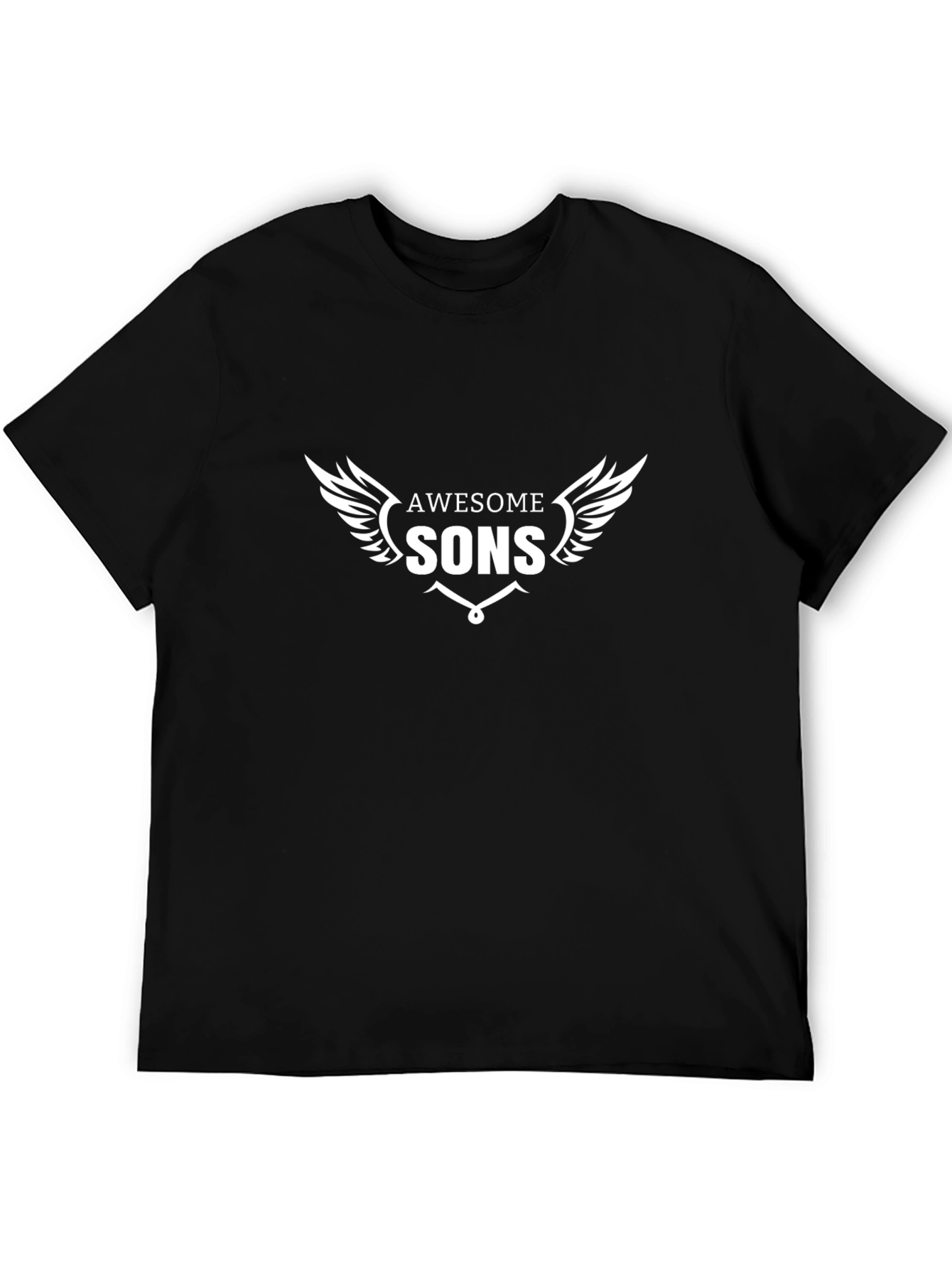 Awesome Sons Graphic Tee - Black Cotton T-Shirt