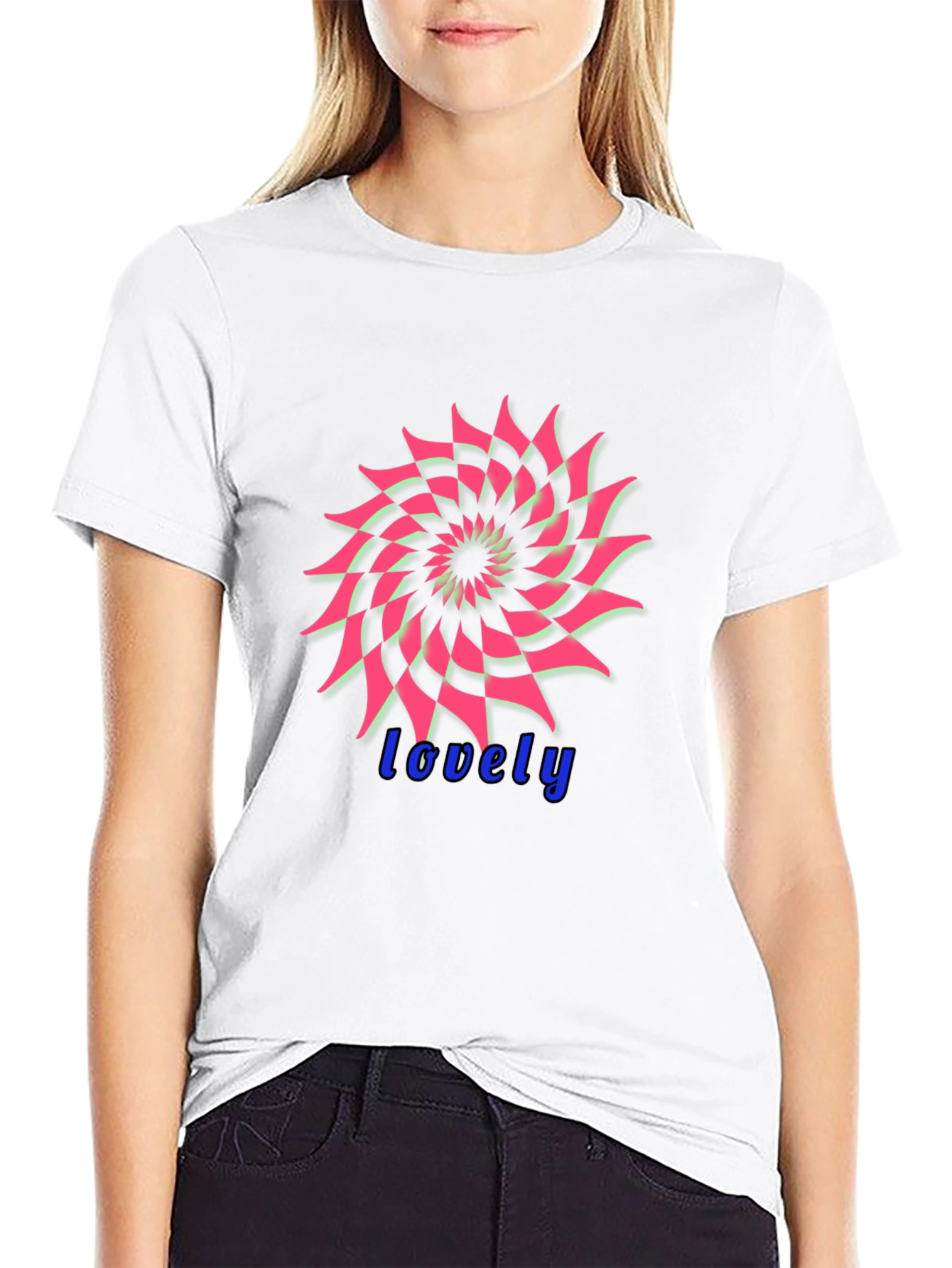 Geometric Pink Pattern T-Shirt