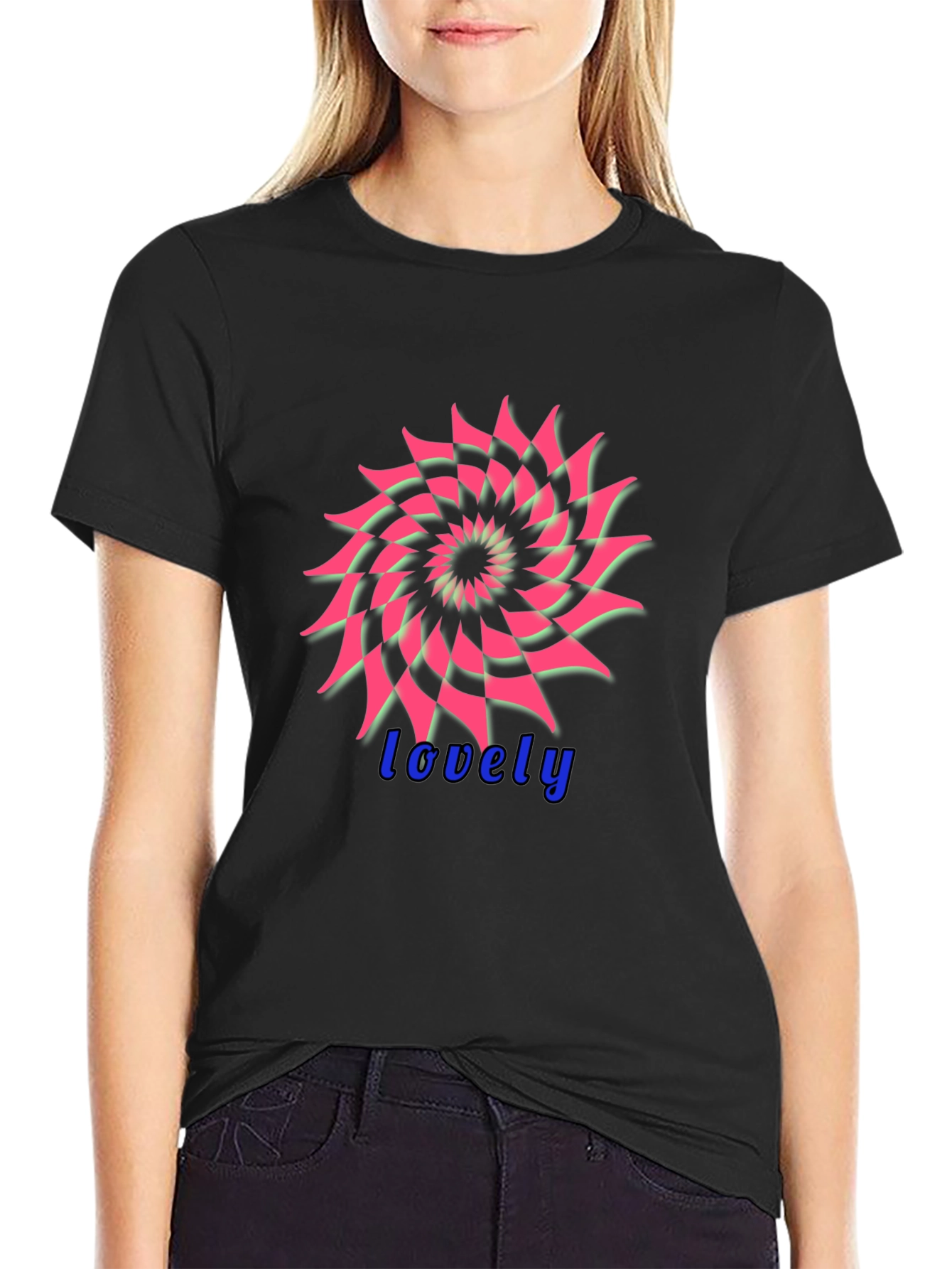 Geometric Pink Pattern T-Shirt