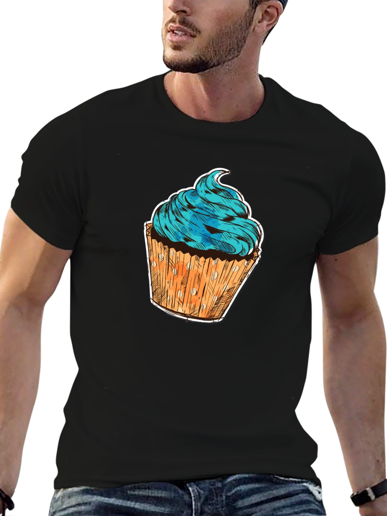 Cupcake Graphic T-Shirt - Sweet Treat Design