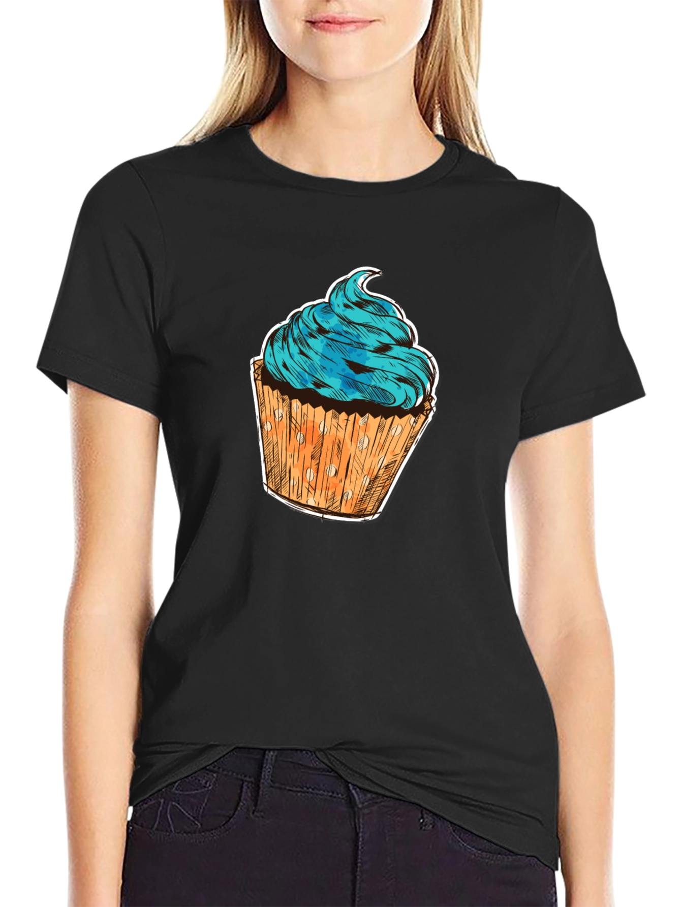 Cupcake Graphic T-Shirt - Sweet Treat Design