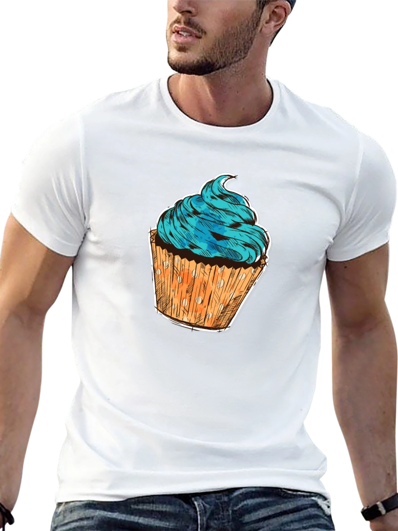 Cupcake Graphic T-Shirt - Sweet Treat Design