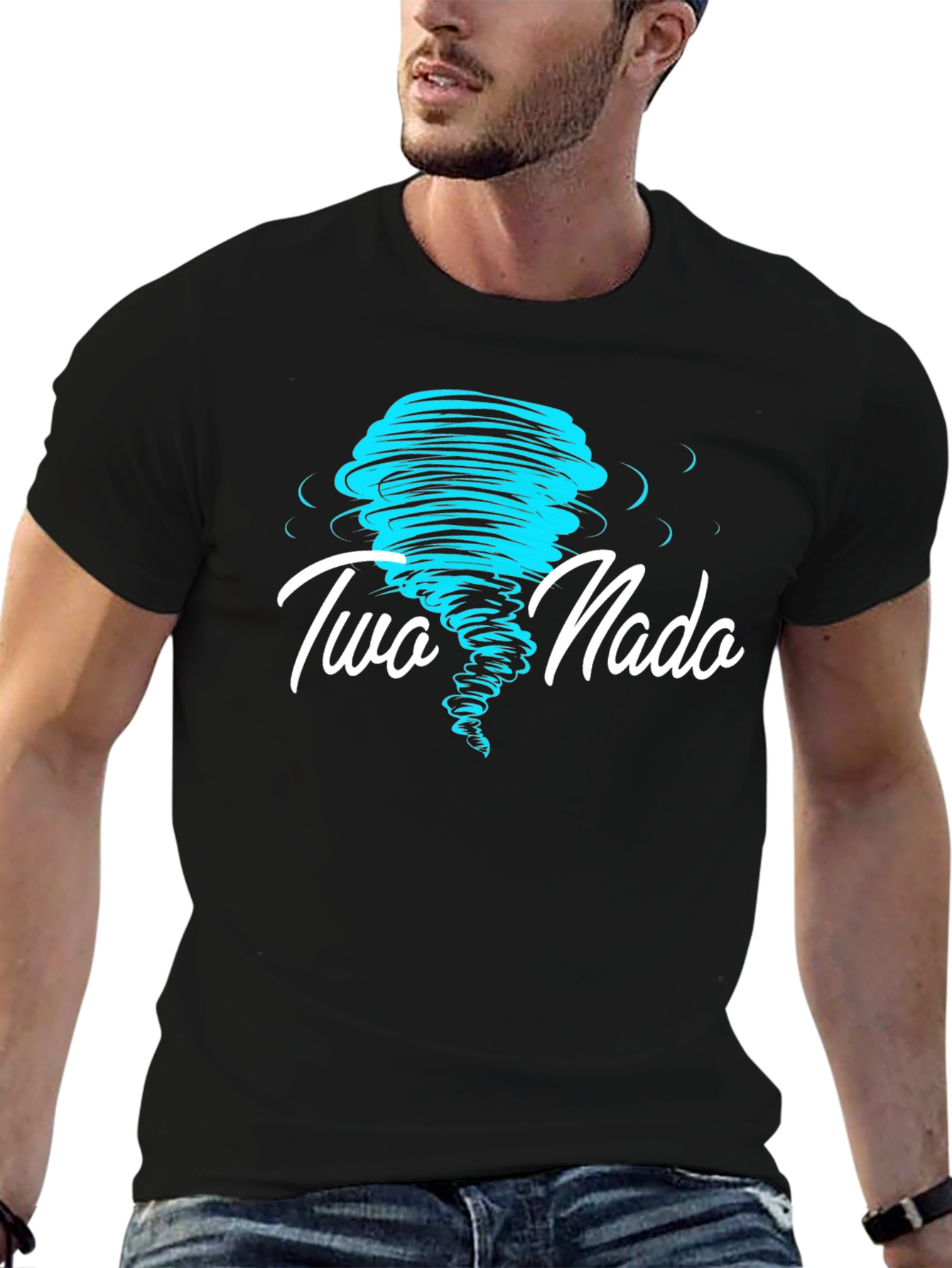 Two Nada Tornado Graphic Black T-Shirt