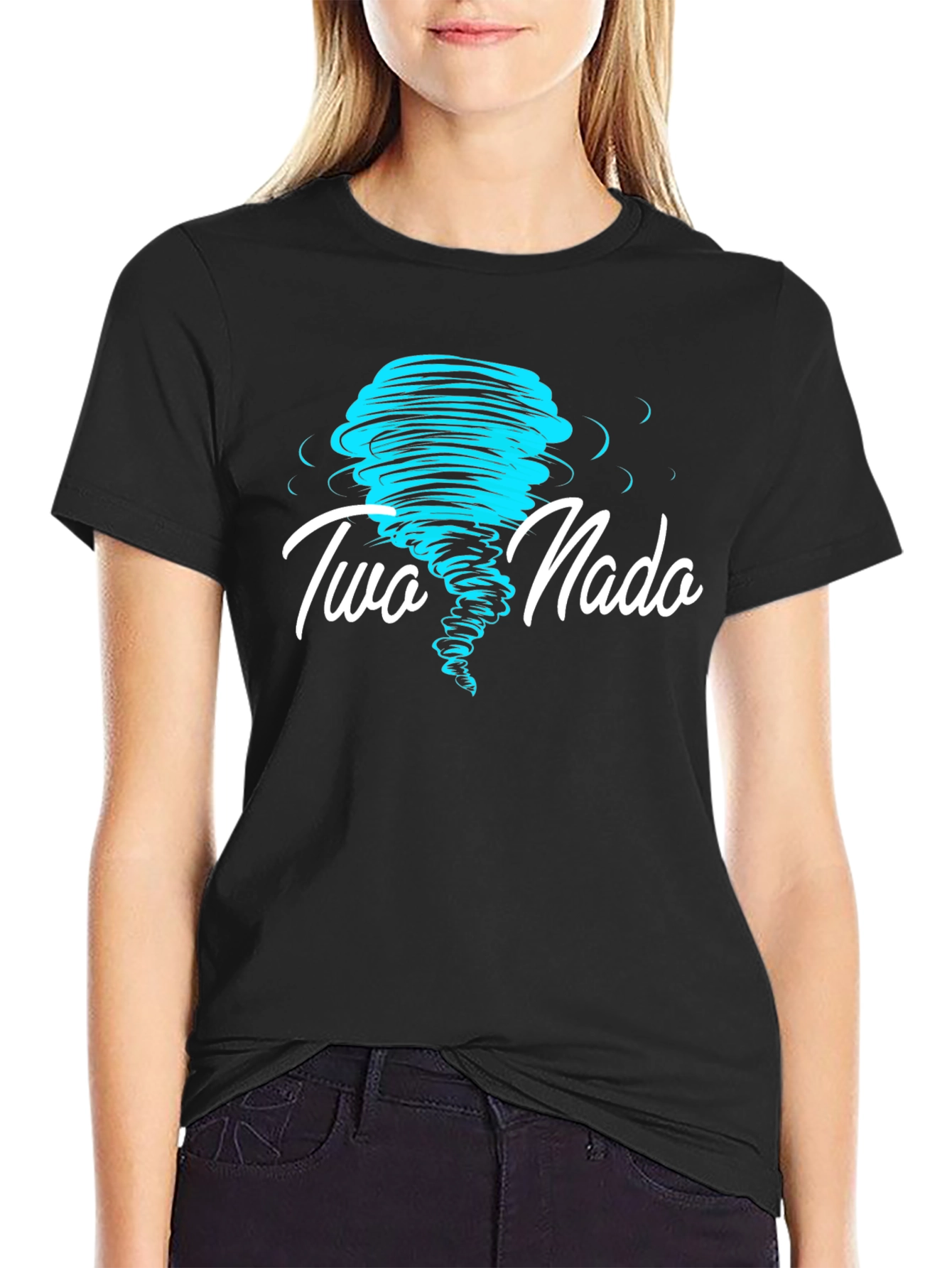 Two Nada Tornado Graphic Black T-Shirt