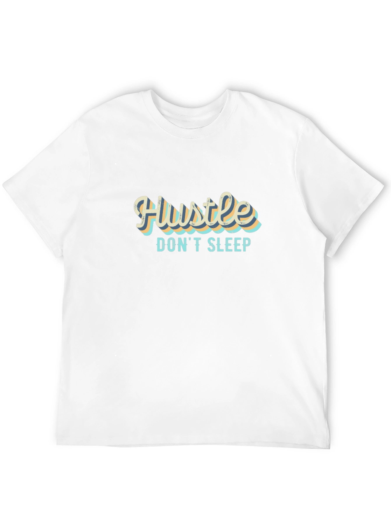 Hustle Dont Sleep Black Graphic T-Shirt