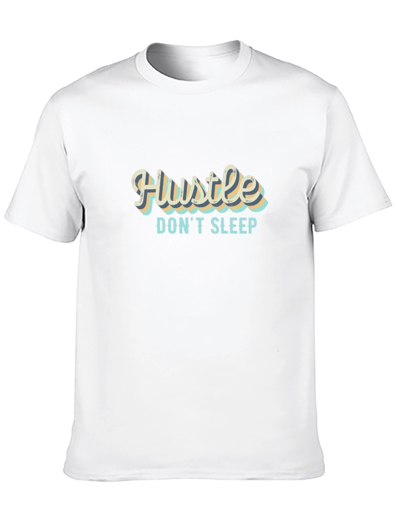 Hustle Dont Sleep Black Graphic T-Shirt