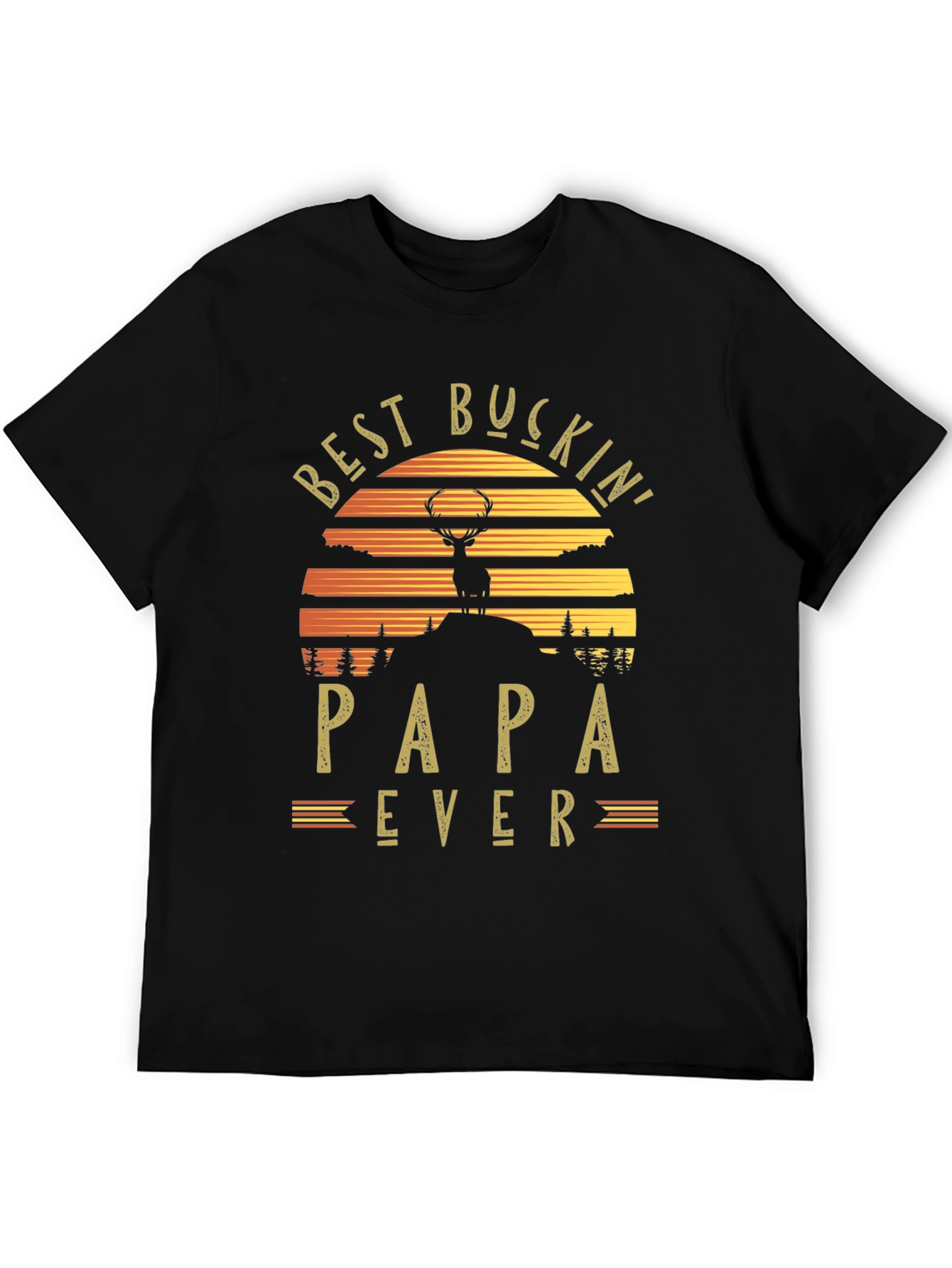 Best Buckin Papa Ever Graphic T-Shirt