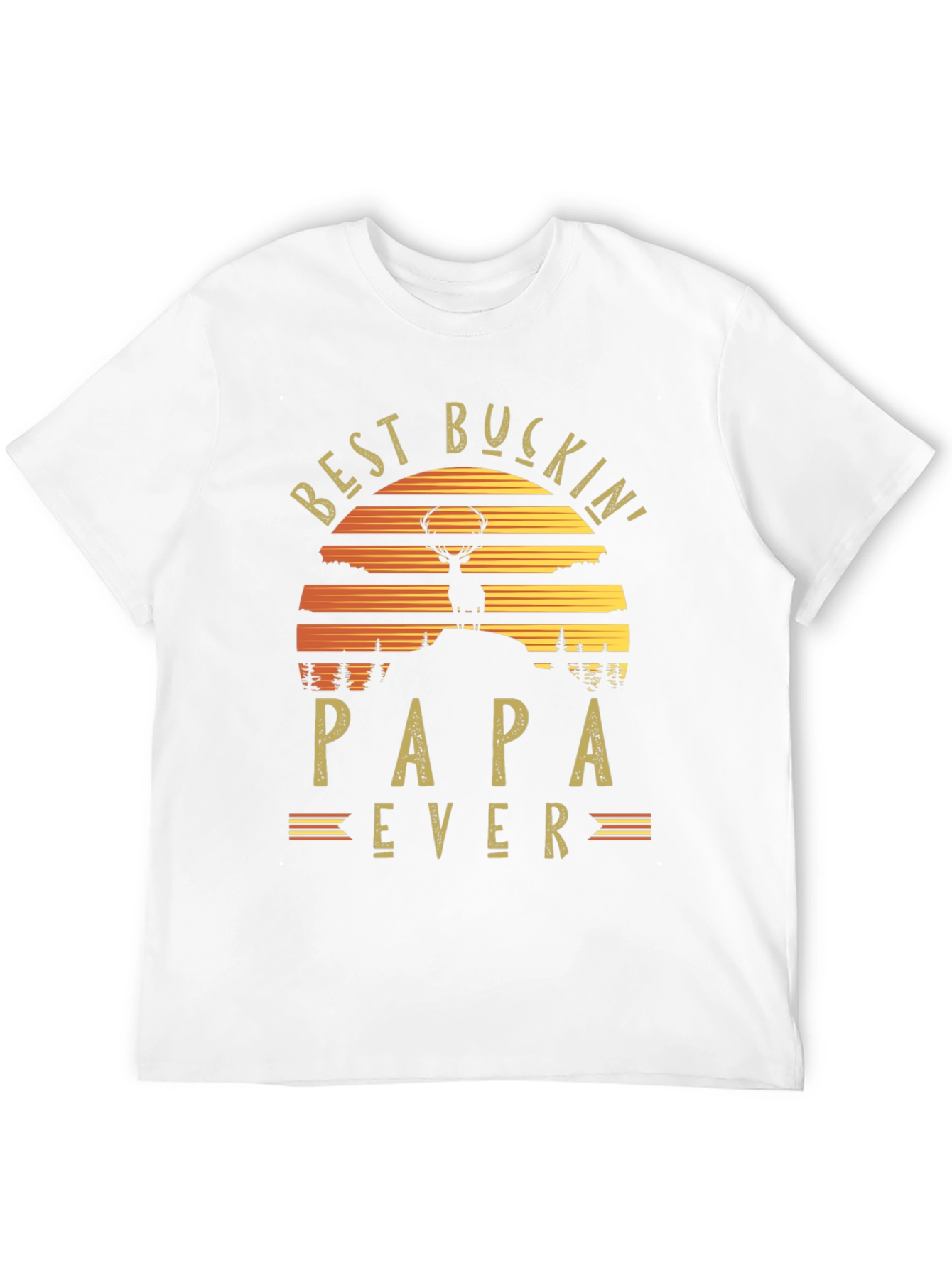 Best Buckin Papa Ever Graphic T-Shirt