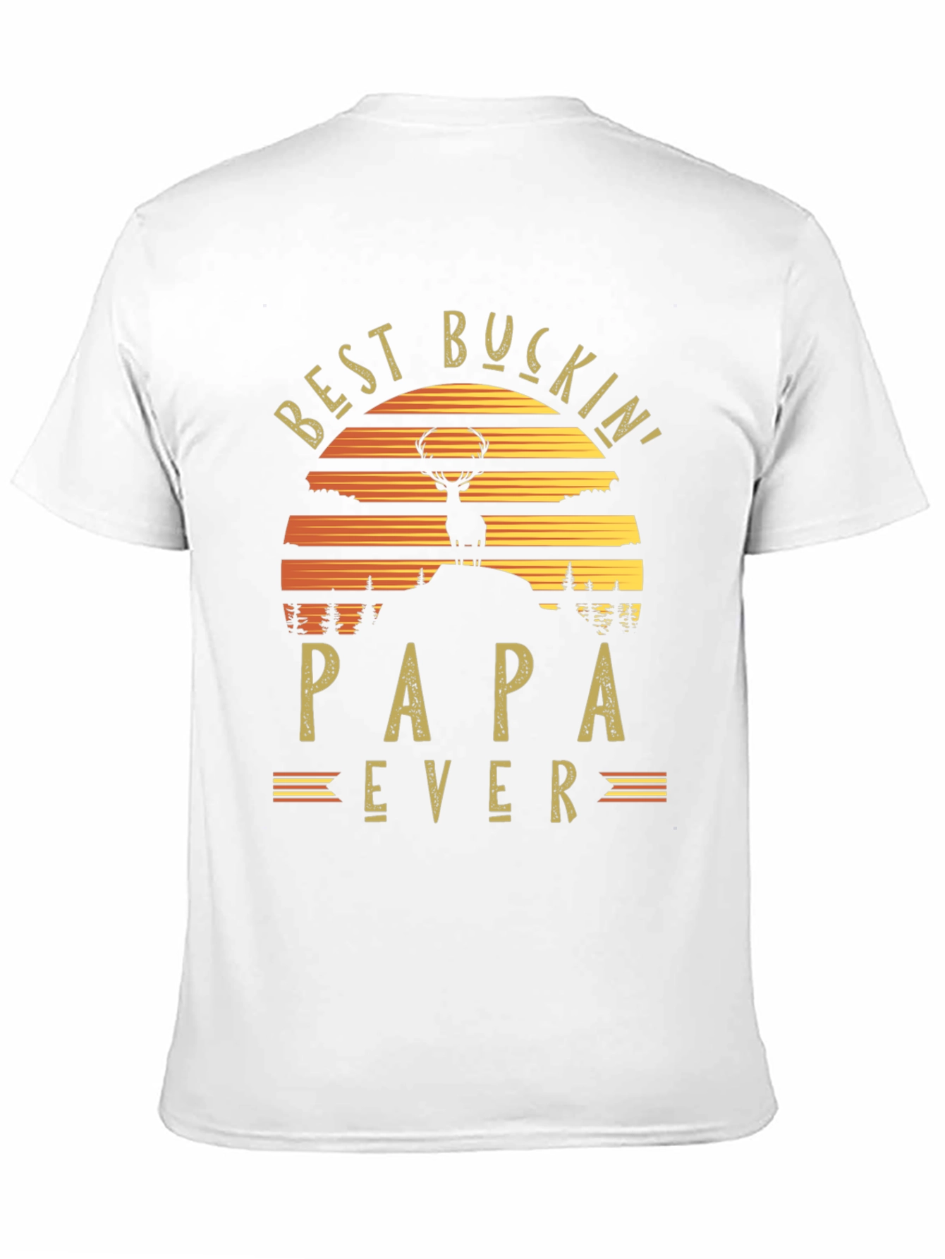 Best Buckin Papa Ever Graphic T-Shirt