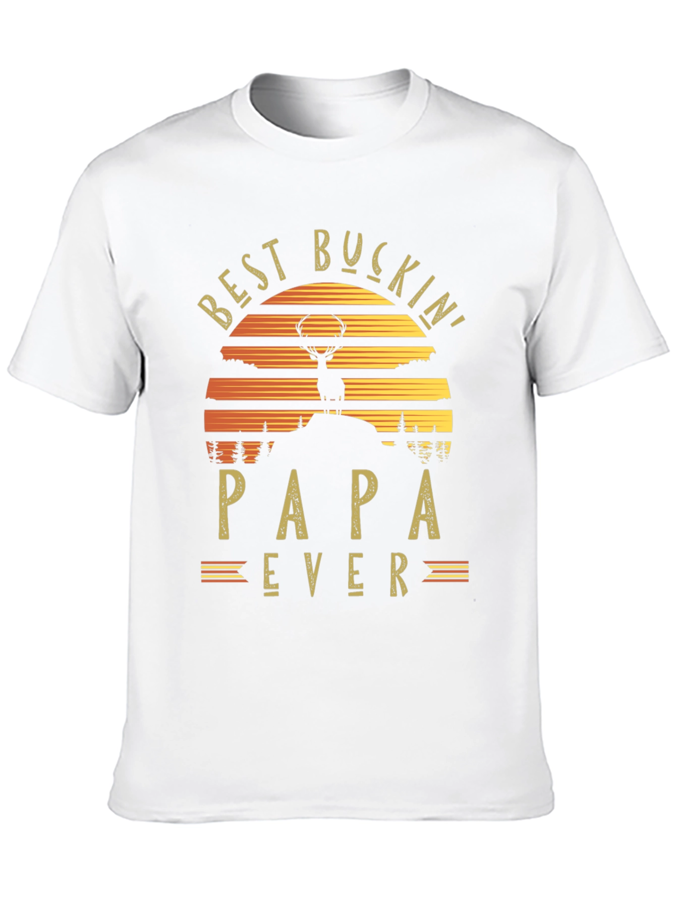 Best Buckin Papa Ever Graphic T-Shirt