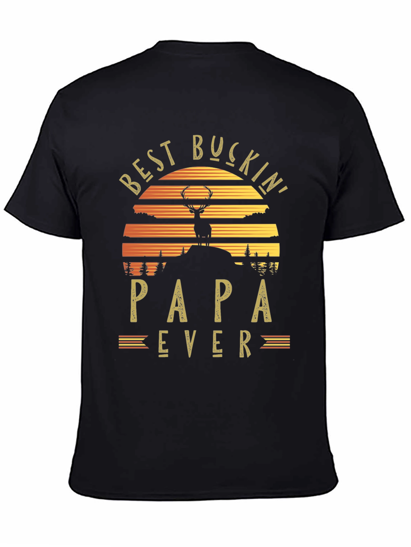 Best Buckin Papa Ever Graphic T-Shirt