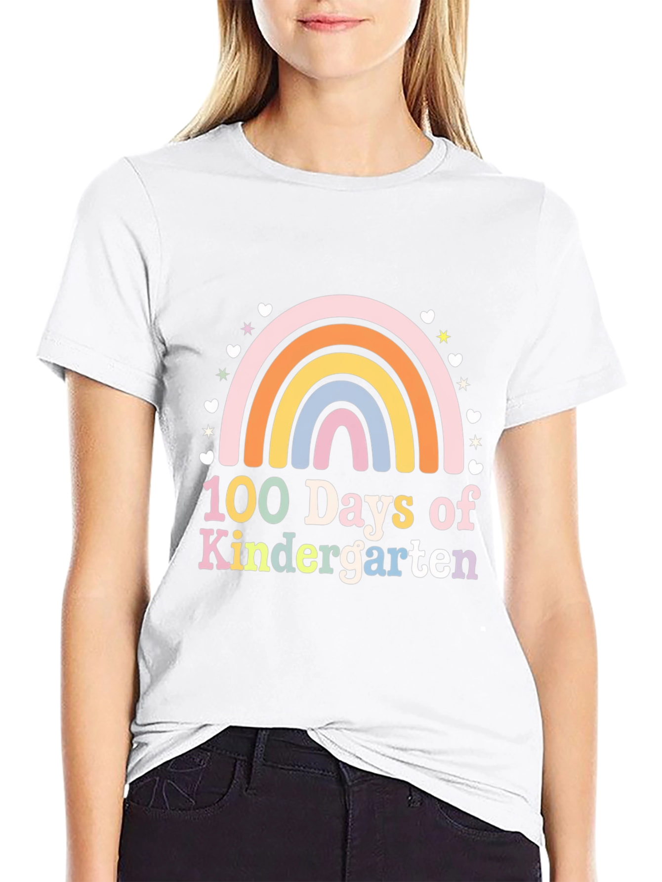 100 Days of Kindergarten Rainbow T-Shirt