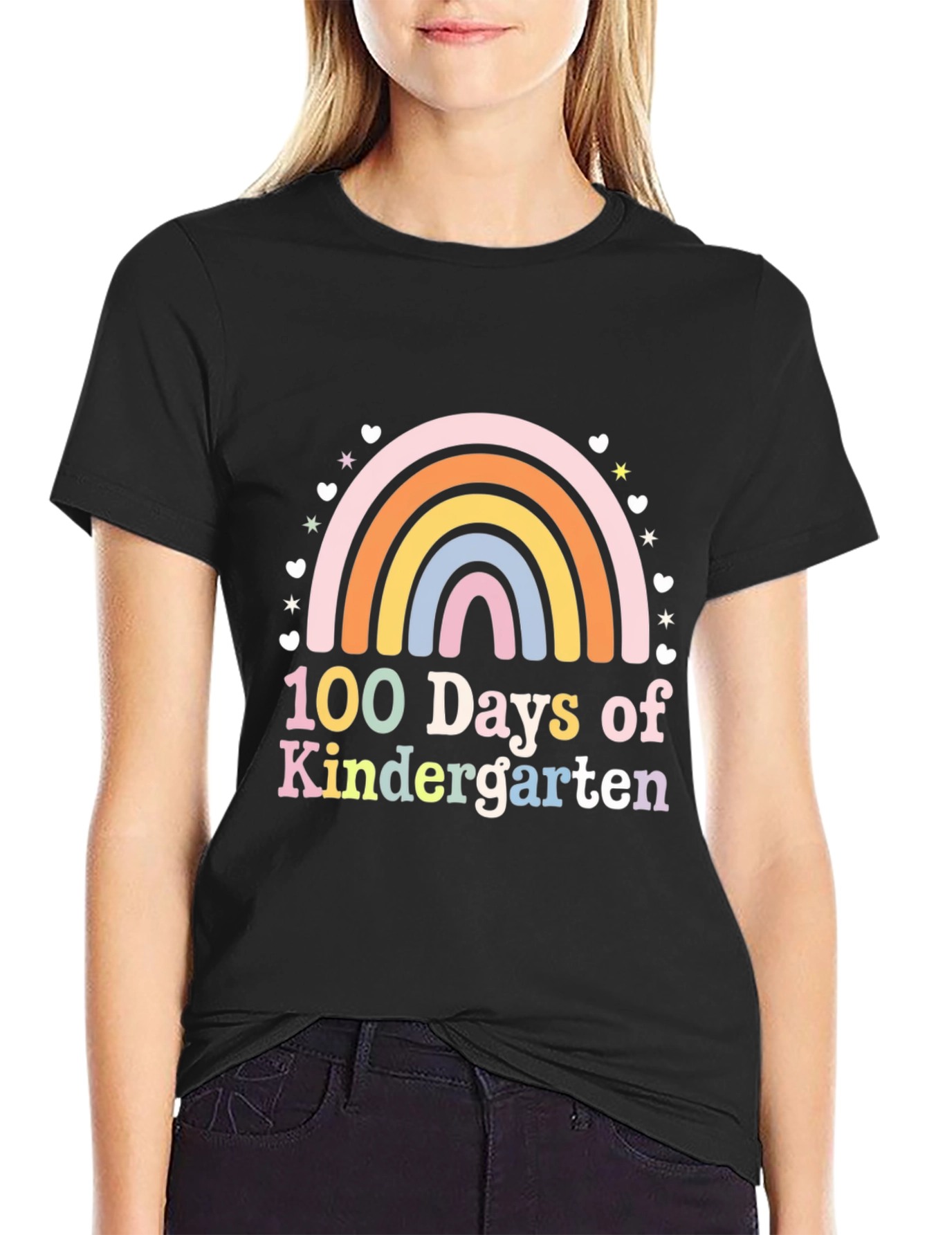 100 Days of Kindergarten Rainbow T-Shirt