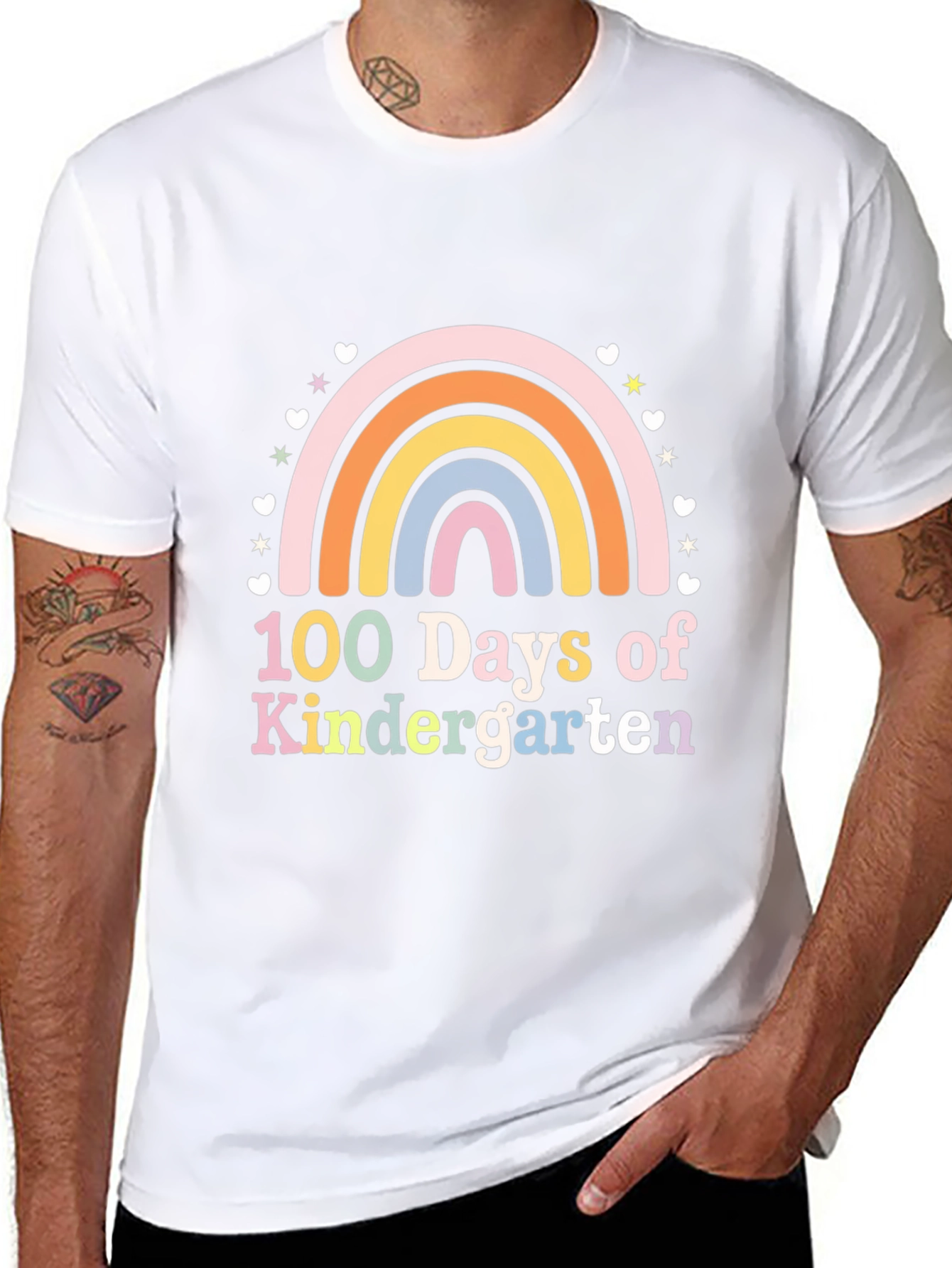 100 Days of Kindergarten Rainbow T-Shirt