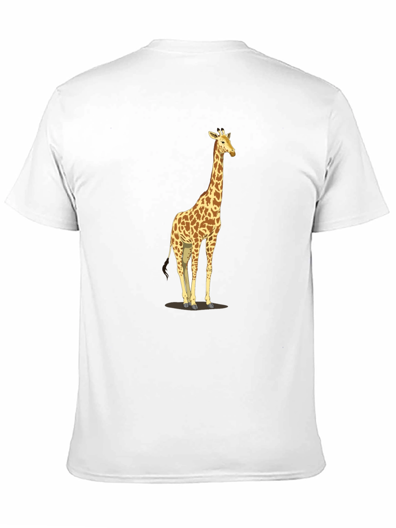 Giraffe Print Black T-Shirt - Mens Casual Tee