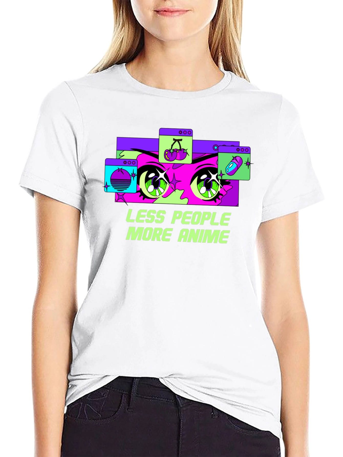 Less People More Anime Graphic Tee