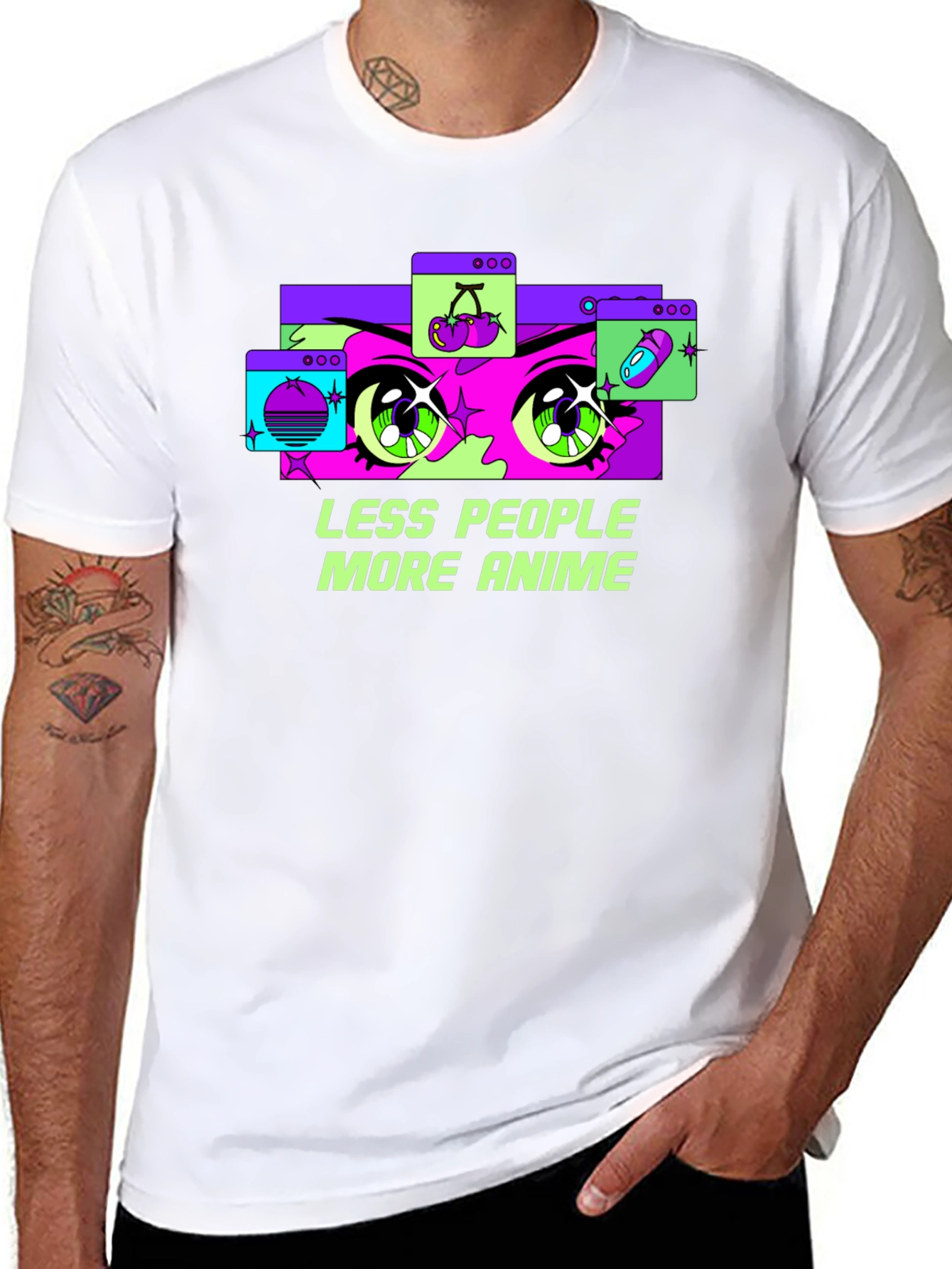 Less People More Anime Graphic Tee