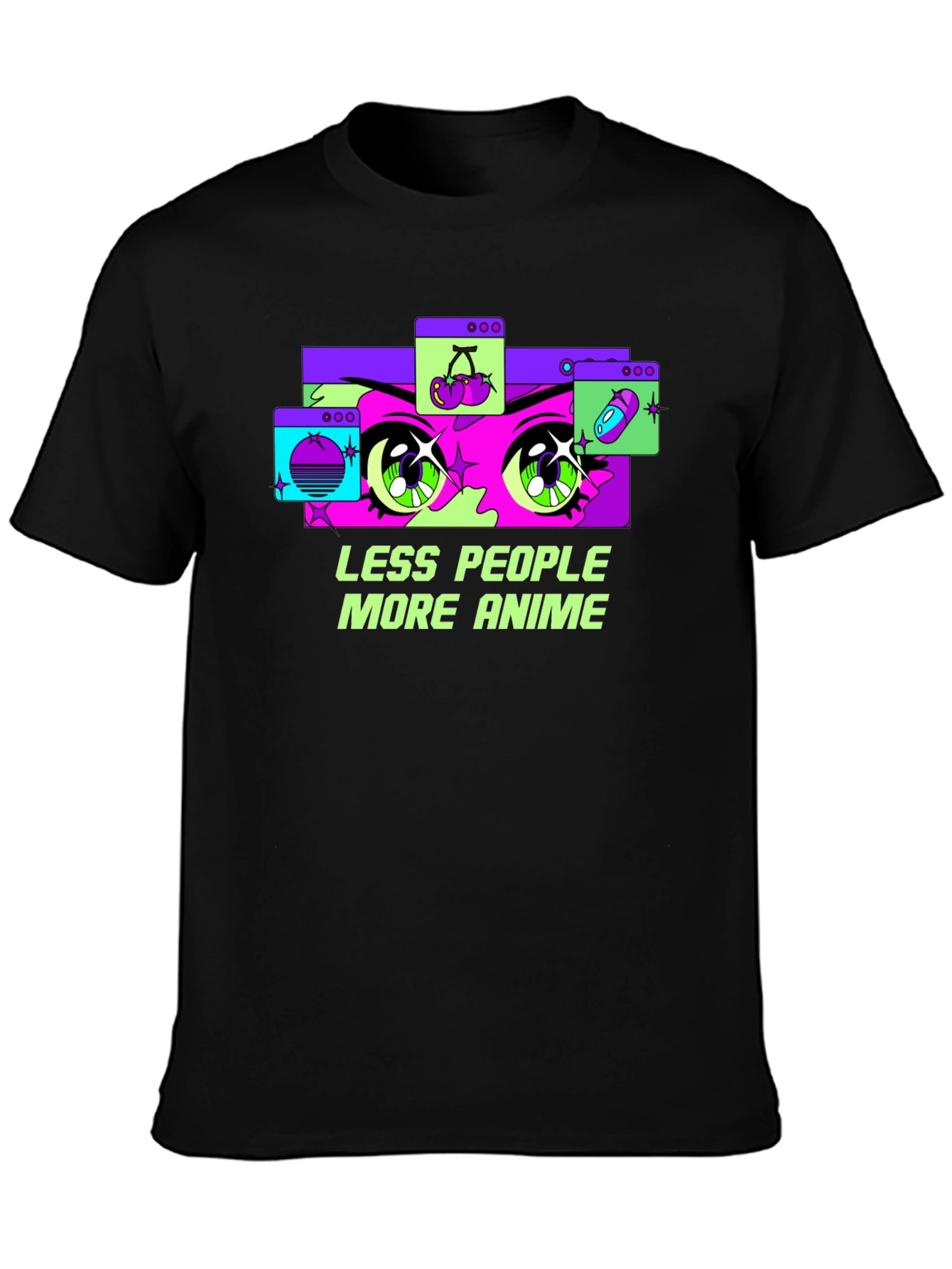 Less People More Anime Graphic Tee