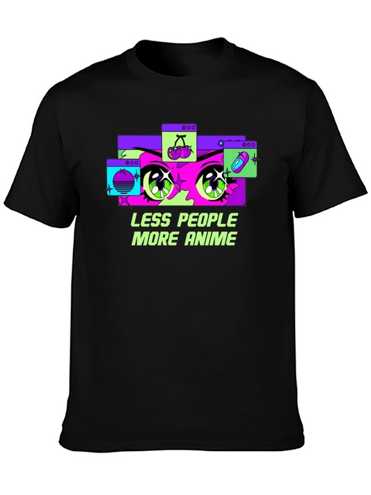 Less People More Anime Graphic Tee