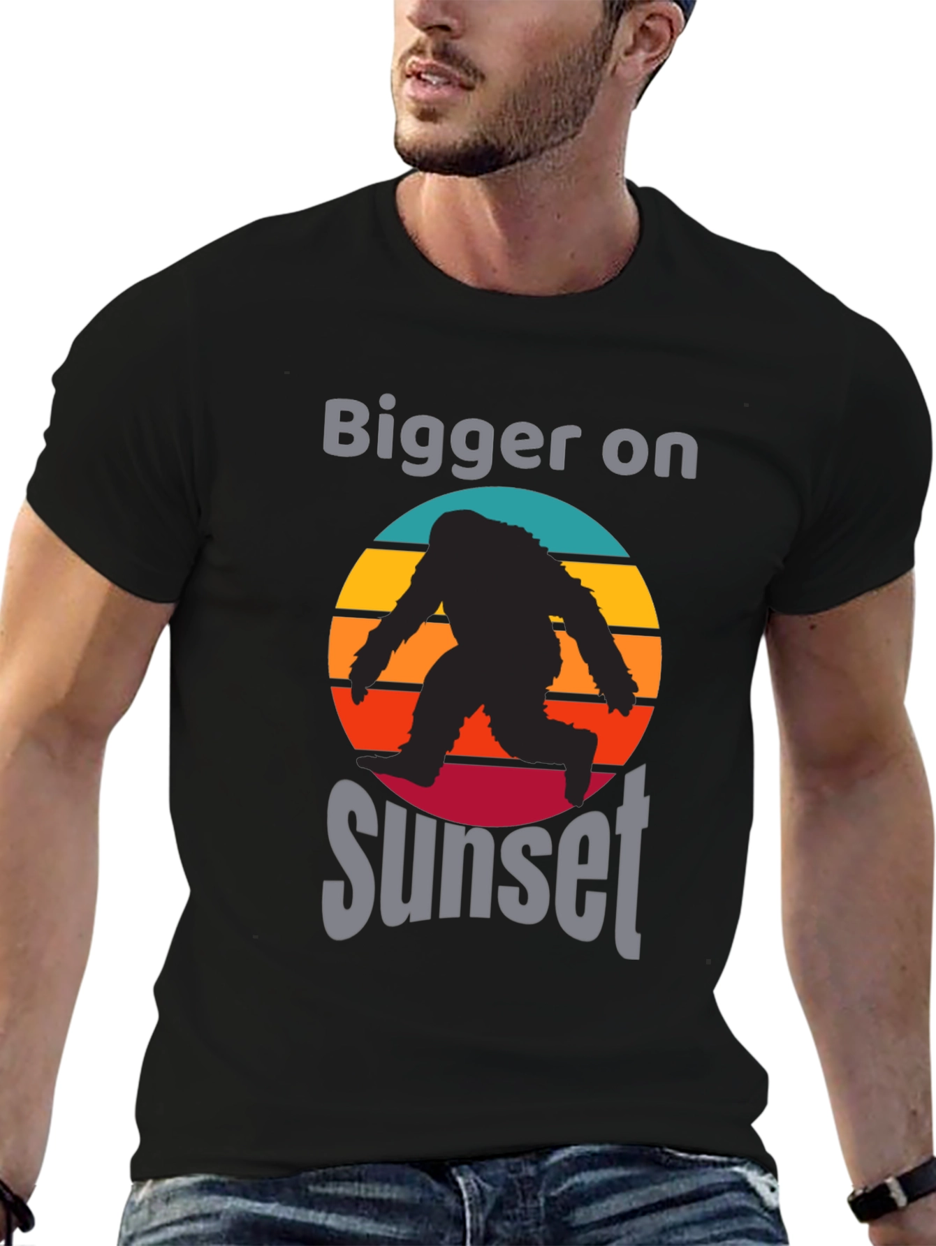 Bigger on Sunset Bigfoot Graphic Tee
